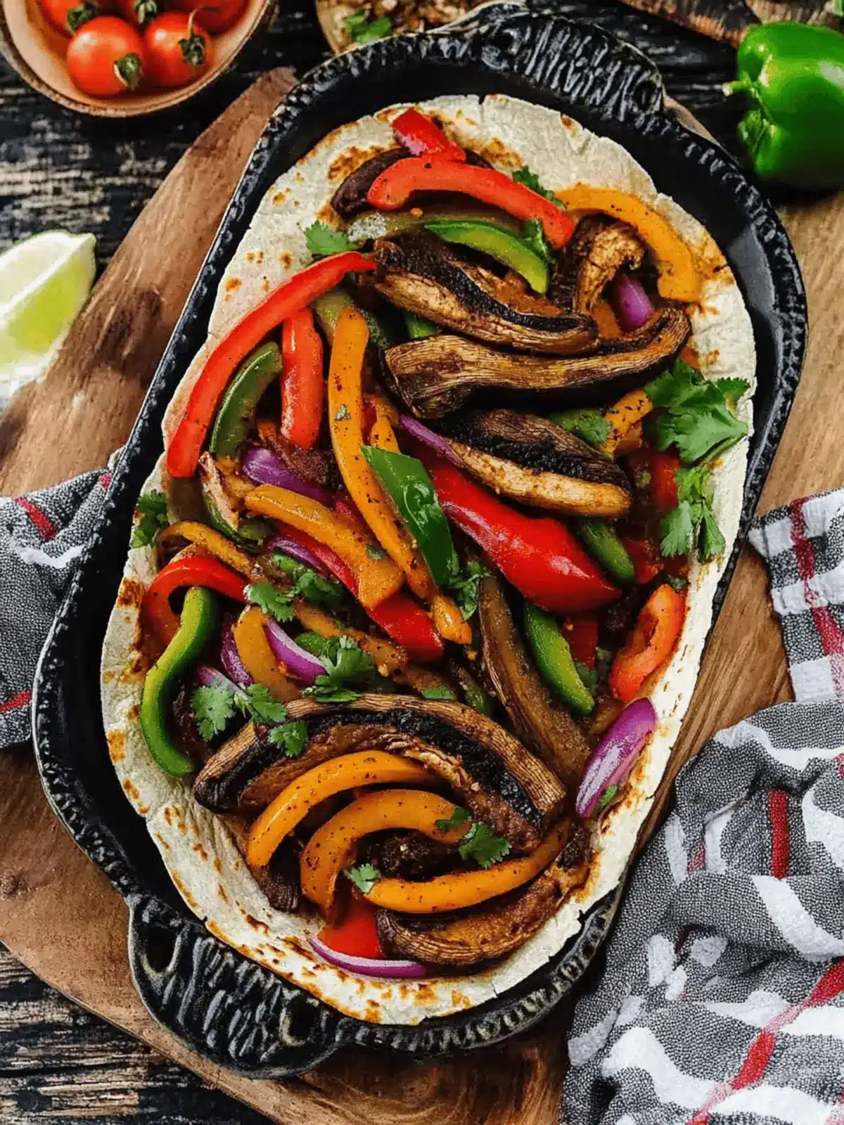 Savor Every Bite: Delicious Portobello Vegan Fajitas Recipe 4 Portobello Vegan Fajitas