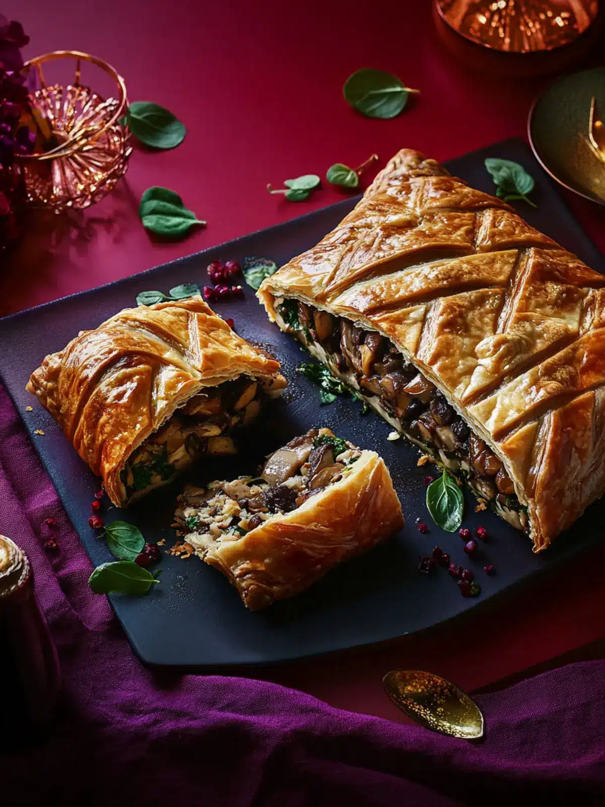 Mushroom & Chestnut Wellington: A Cozy, Gourmet Delight 2 Mushroom & chestnut Wellington