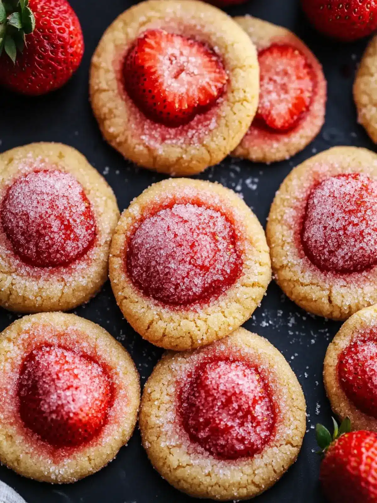 Chewy Strawberry Sugar Cookies with Sparkling Strawberry Sugar Magic 4 Chewy Strawberry Sugar Cookies with Sparkling Strawberry Sugar