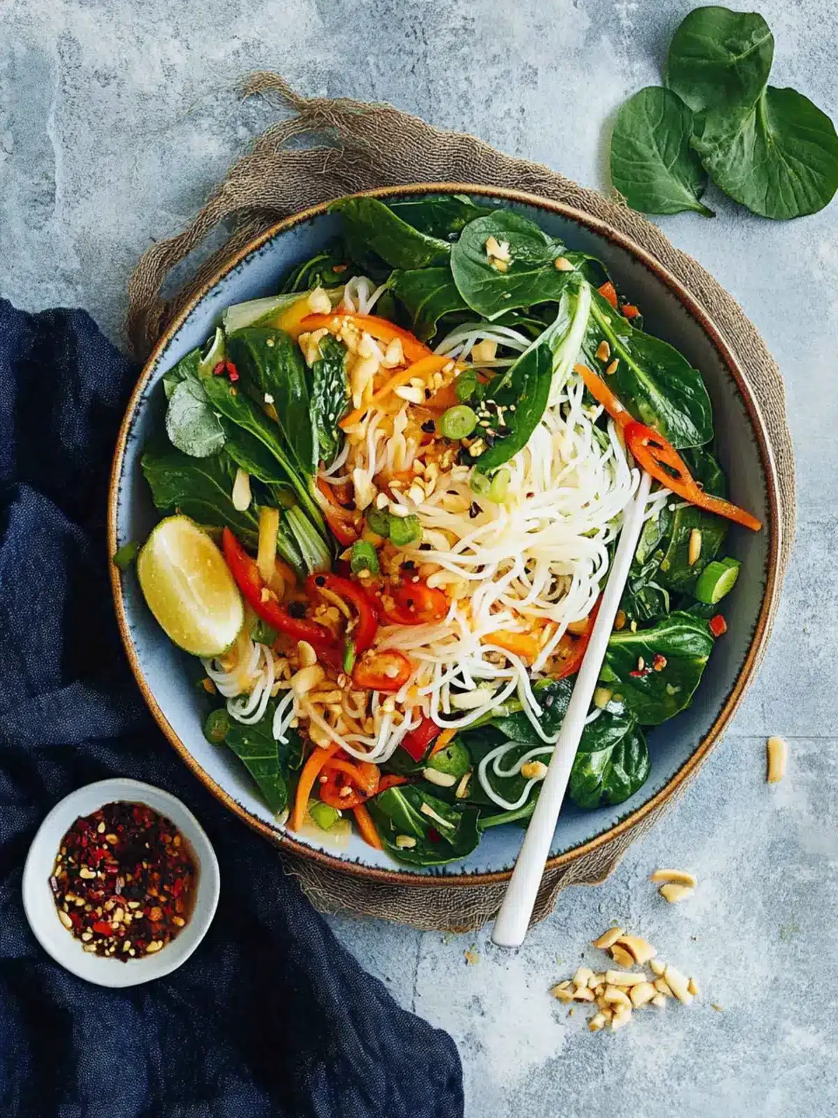 Fresh Vietnamese Choy Sum and Noodle Salad You'll Love 3 Vietnamese choy sum and noodle salad