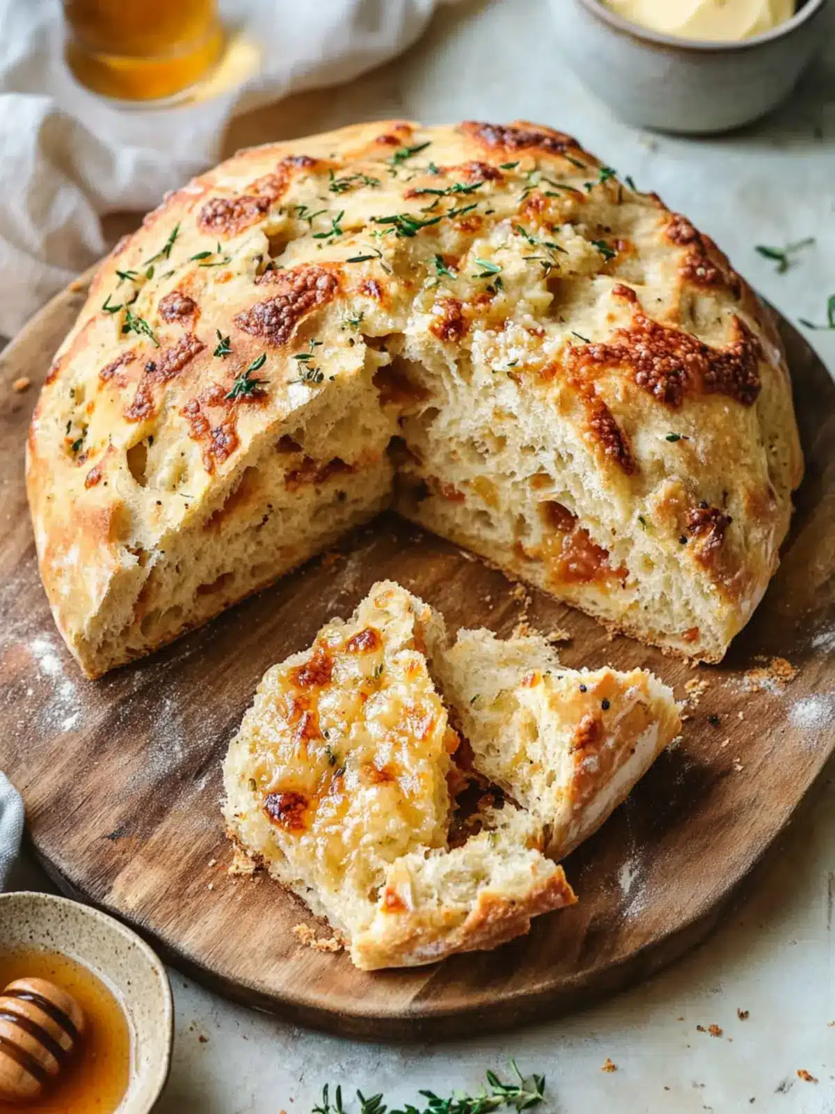 Crusty No-Knead Pizza Bread with Hot Honey Butter Magic 3 Crusty No-Knead Pizza Bread with Hot Honey Butter