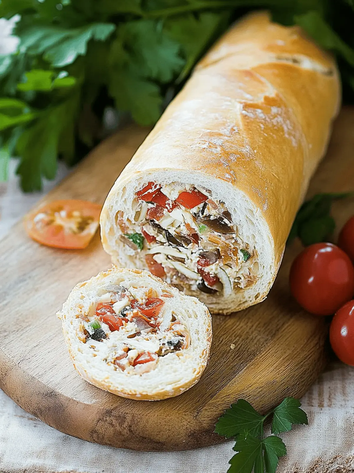 Mouthwatering Stuffed Baguette: A Flavorful Homemade Delight 3 Stuffed Baguette