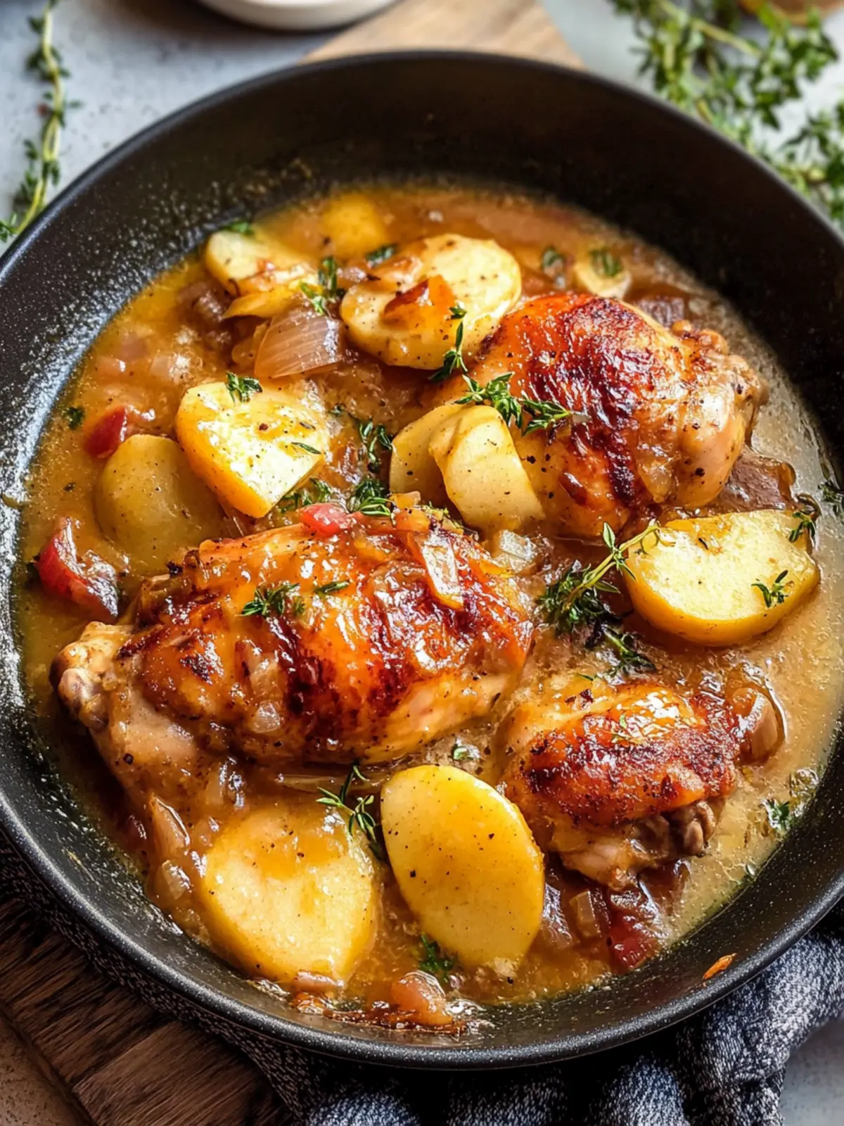 Apple Cider Smothered Chicken with Gruyère Bliss 2 Apple Cider Smothered Chicken