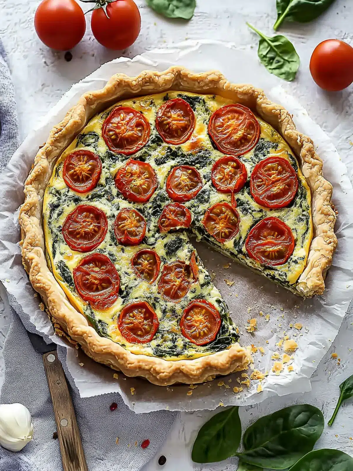 Savory Vegan Tomato Spinach Quiche You ll Love to Make 3 Vegan Tomato Spinach Quiche