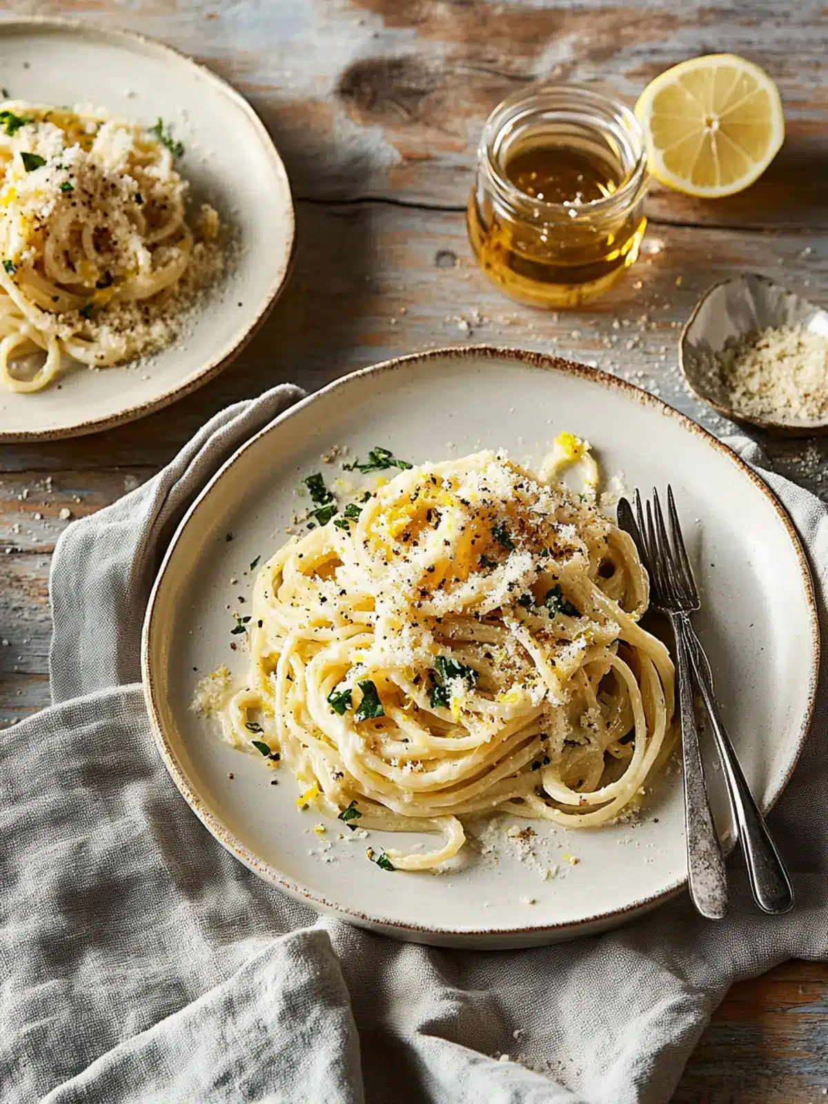 Savor Creamy Lemon Spaghetti with Crunchy Breadcrumbs Today 2 Creamy Lemon Spaghetti with Crunchy Breadcrumbs