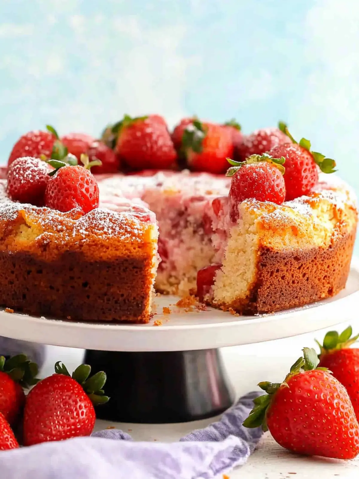 One Bowl Strawberry Yogurt Cake That'll Brighten Your Day 3 One Bowl Strawberry Yogurt Cake
