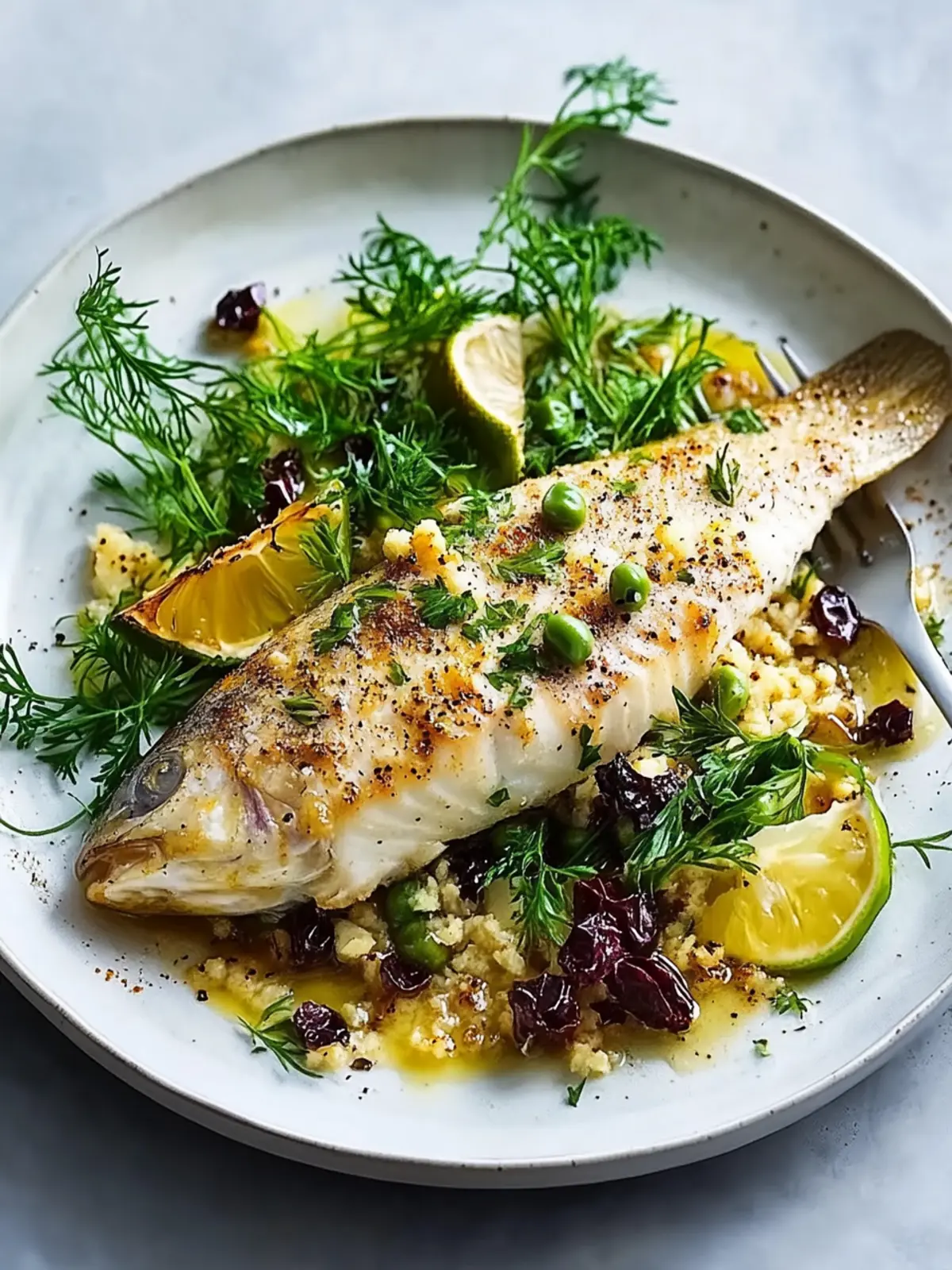 Spiced Tahini Baked Fish with Herbed Couscous Bliss 3 Spiced tahini baked fish
