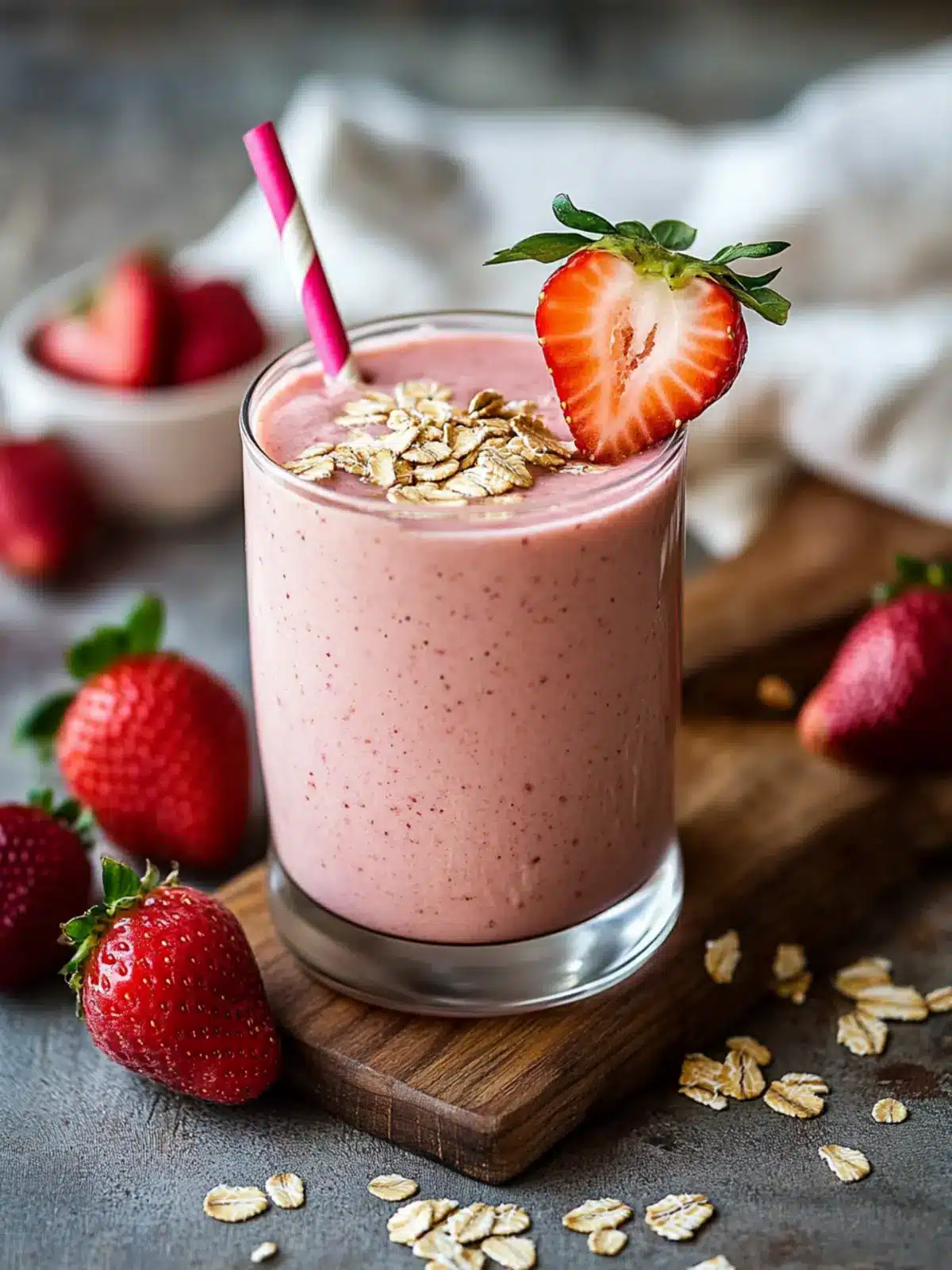 Whip Up a Creamy Strawberry Oat Smoothie in Minutes 4 Strawberry Oat Smoothie