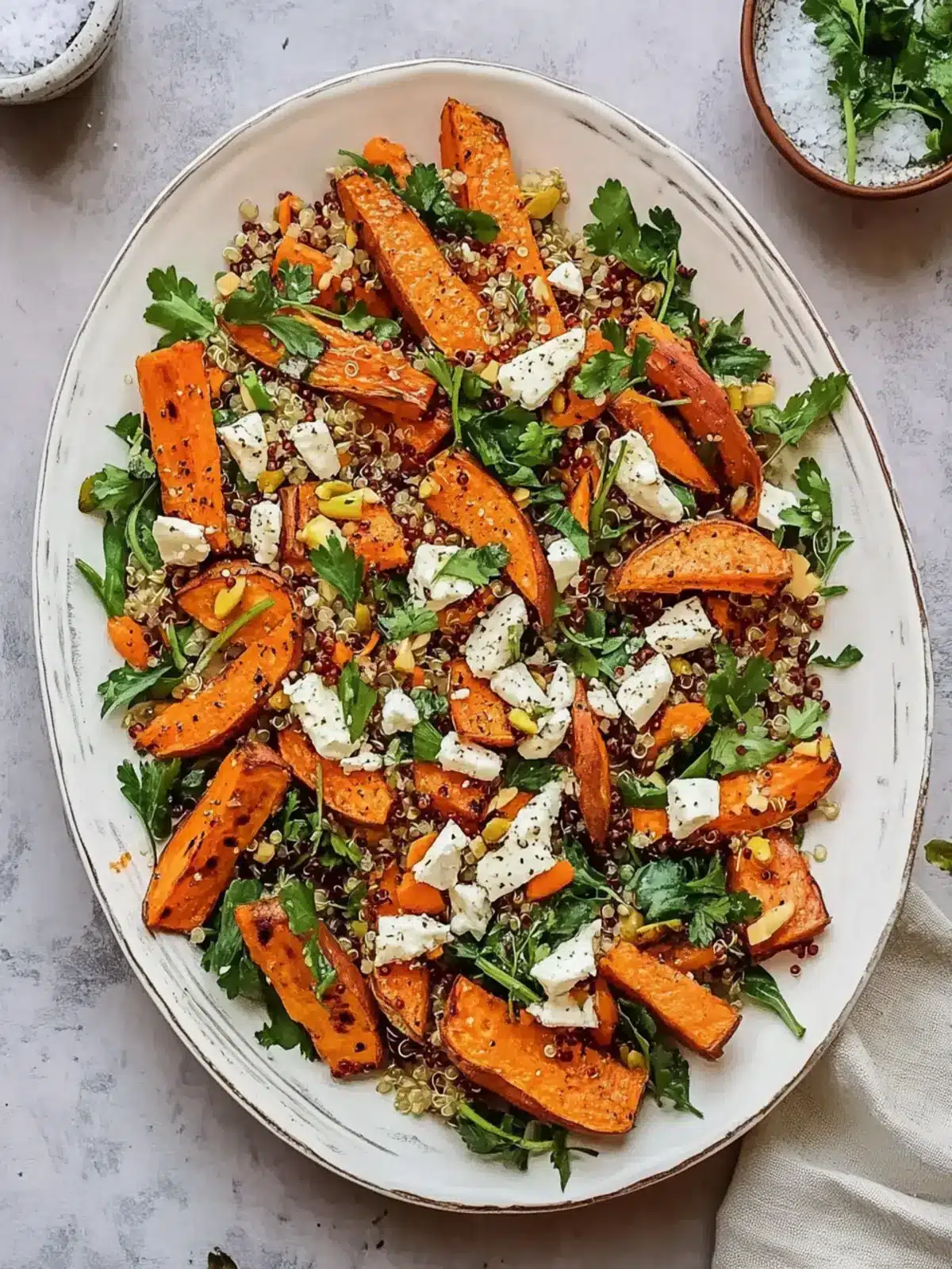 Roasted Sweet Potato, Carrot, Quinoa and Feta Salad Bliss 3 Roasted Sweet Potato, Carrot, Quinoa and Feta Salad