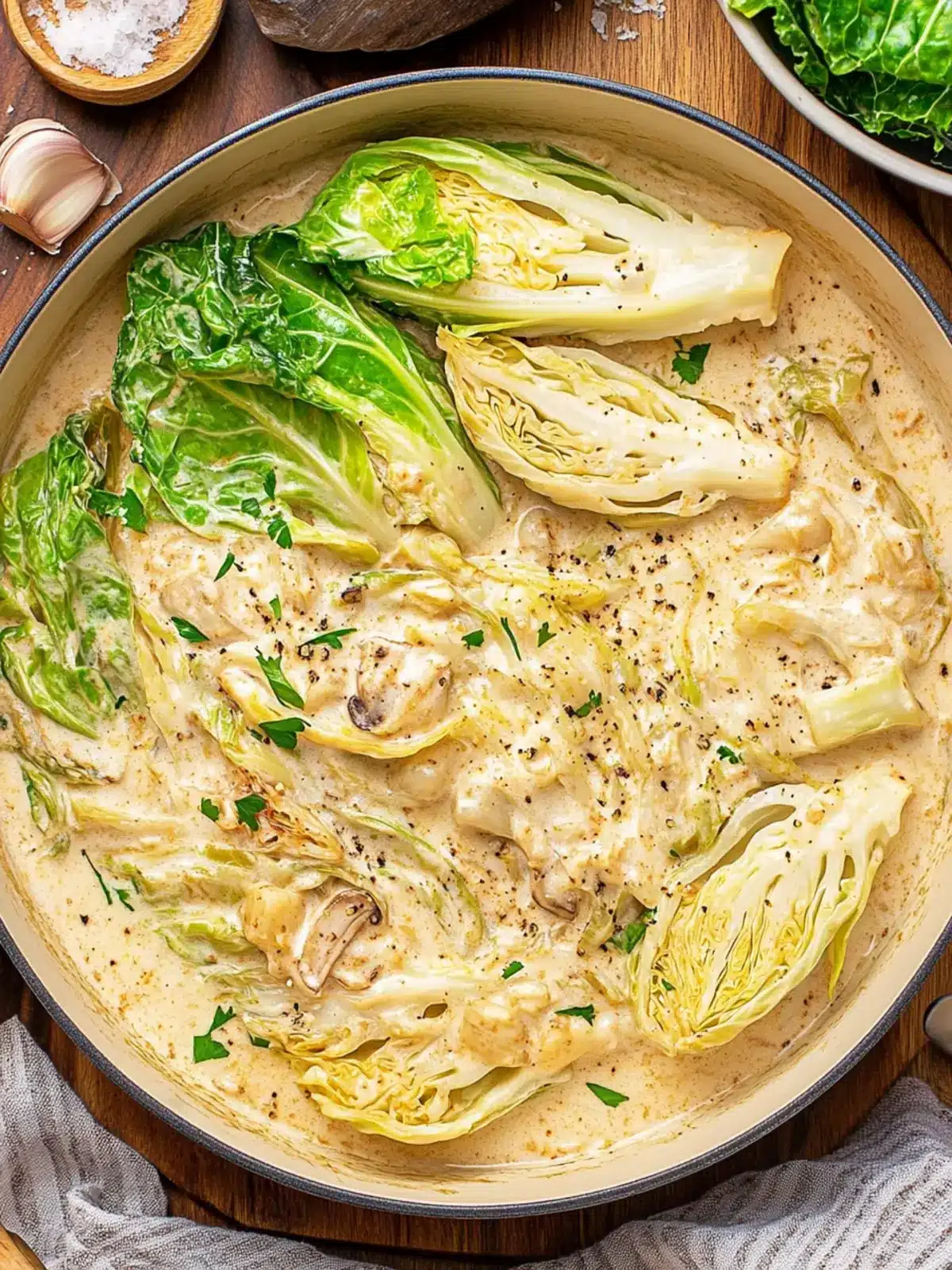 Creamy Garlic Parmesan Cabbage That Will Wow Your Tastebuds 3 Creamy Garlic Parmesan Cabbage