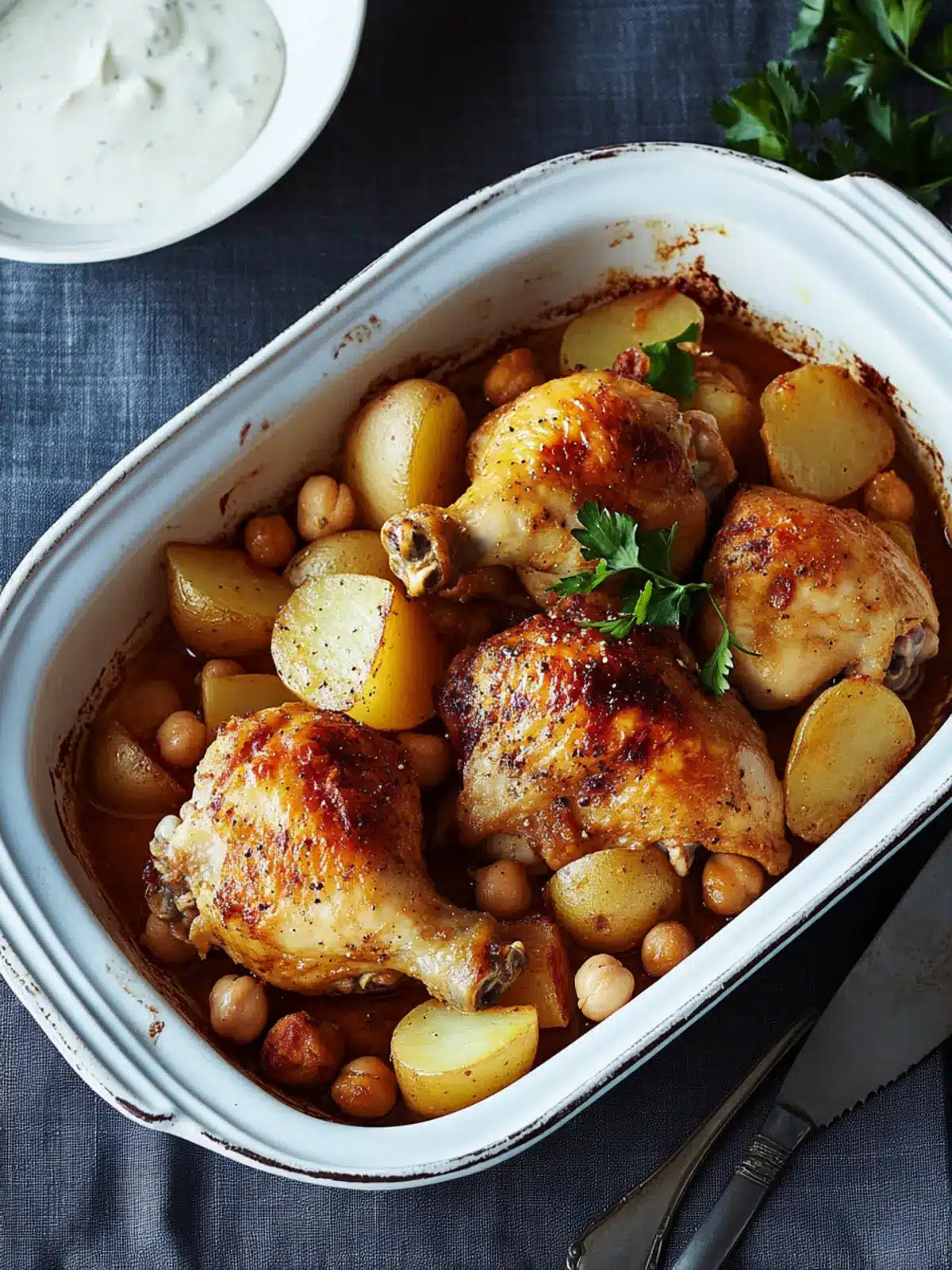 Savor Roasted Chicken With Potatoes & Chickpeas Tonight 2 Roasted Chicken With Potatoes & Chickpeas