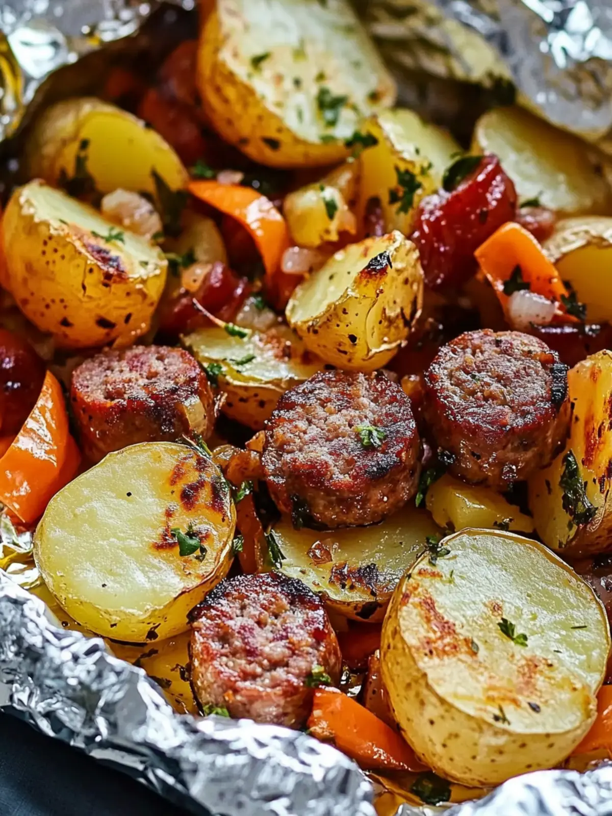 Easy Sausage & Potato Foil Packet Dinner Everyone Will Love 3 Sausage & Potato Foil Packet