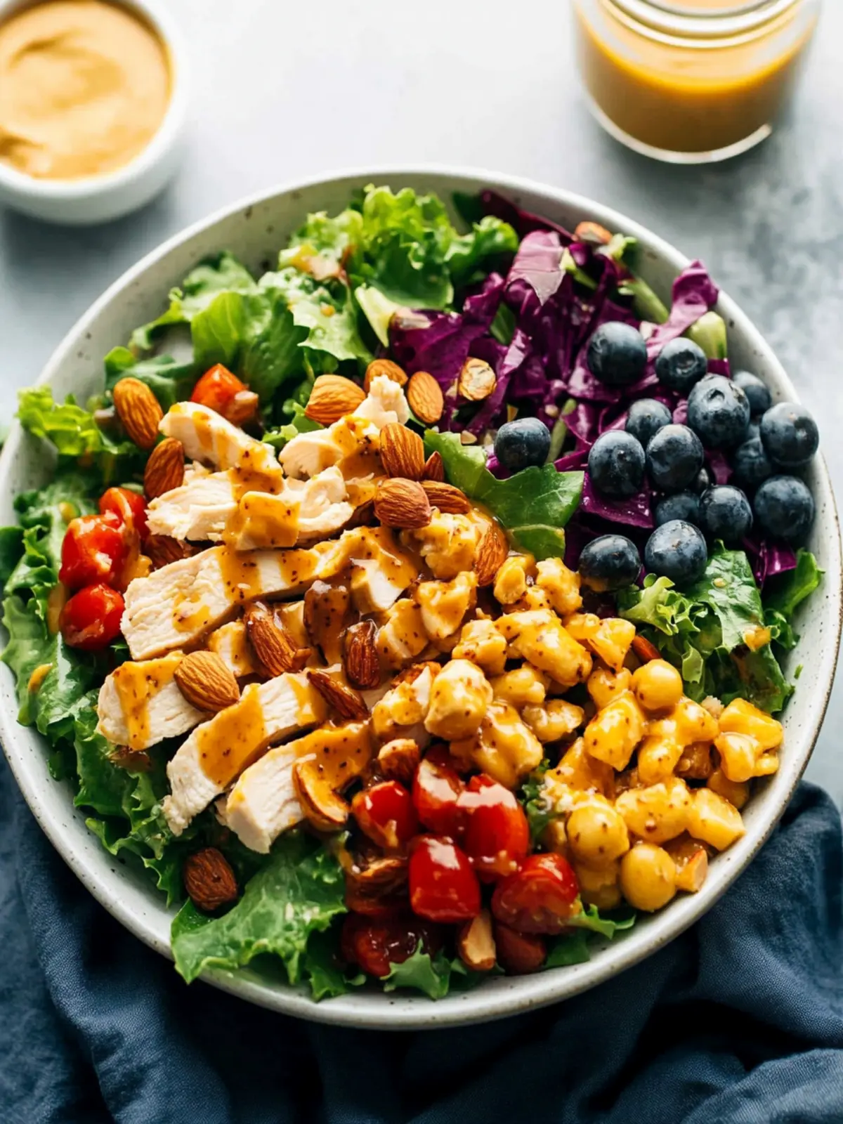 Rainbow Chicken Salad with Almond Honey Mustard Dressing Delight 4 Rainbow Chicken Salad with Almond Honey Mustard Dressing