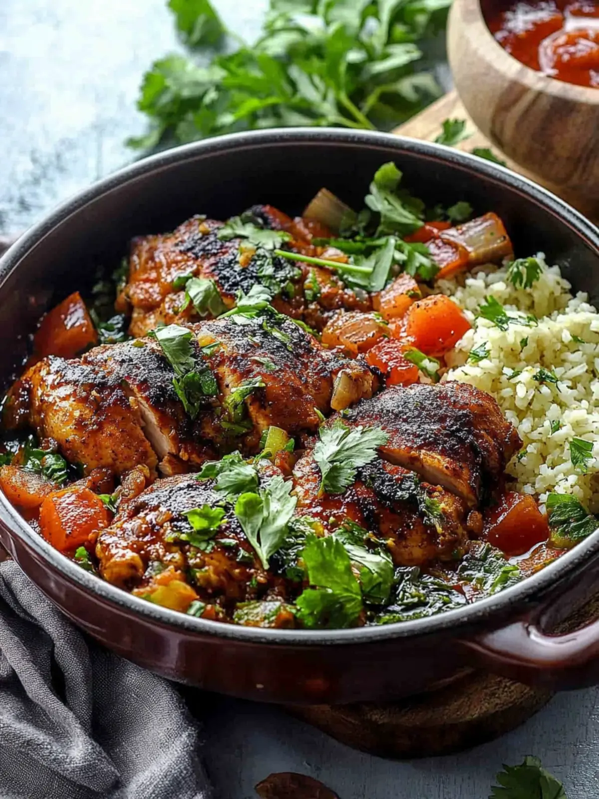 Savory Syrian Chicken Thighs with Flavorful Couscous 2 Syrian Chicken