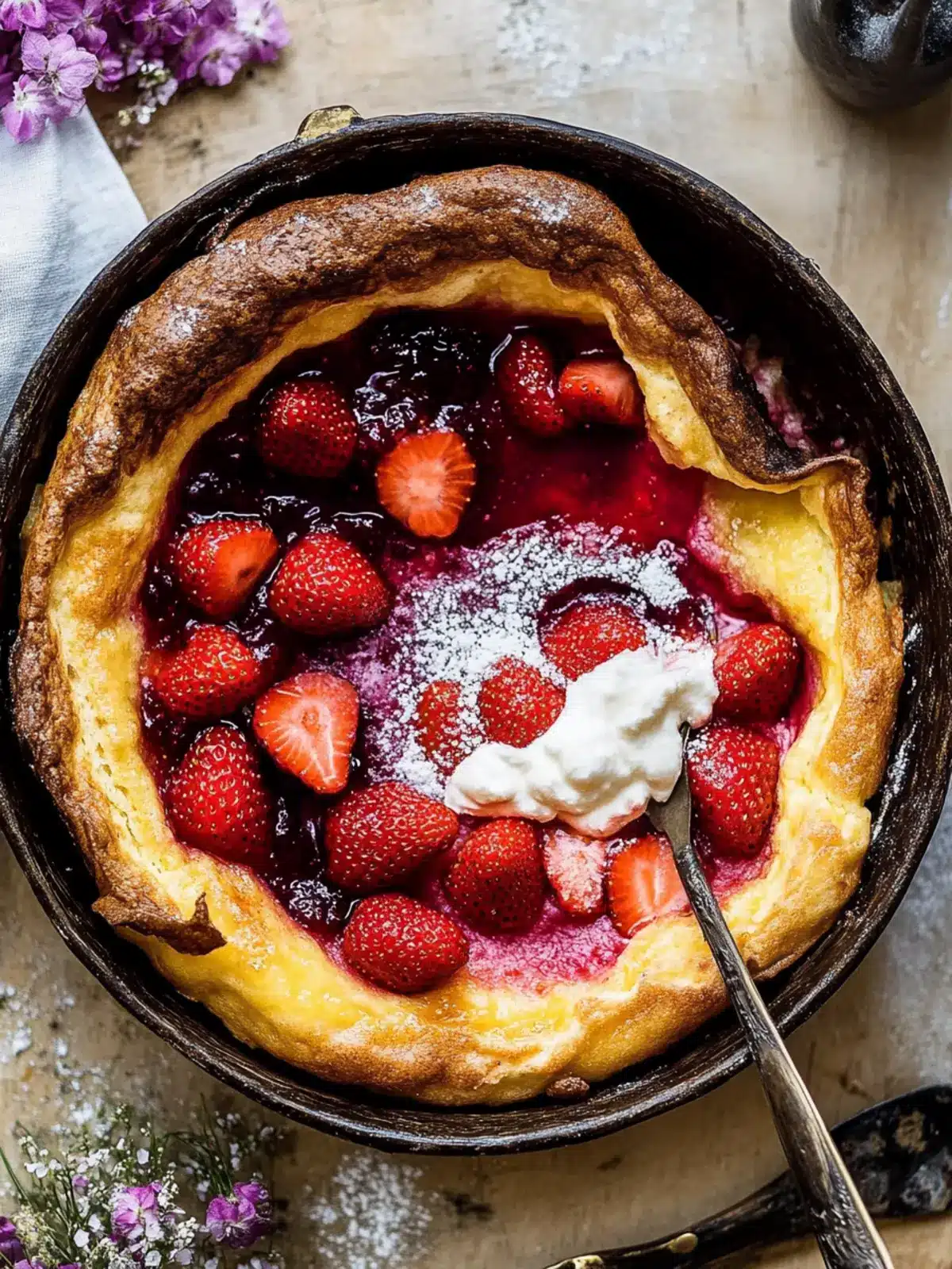 Savor the Sweetness: Hot Strawberry Jam Dutch Baby Delight 2 Hot Strawberry Jam Dutch Baby
