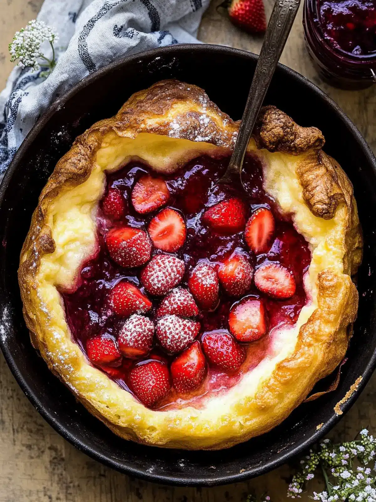Savor the Sweetness: Hot Strawberry Jam Dutch Baby Delight 3 Hot Strawberry Jam Dutch Baby