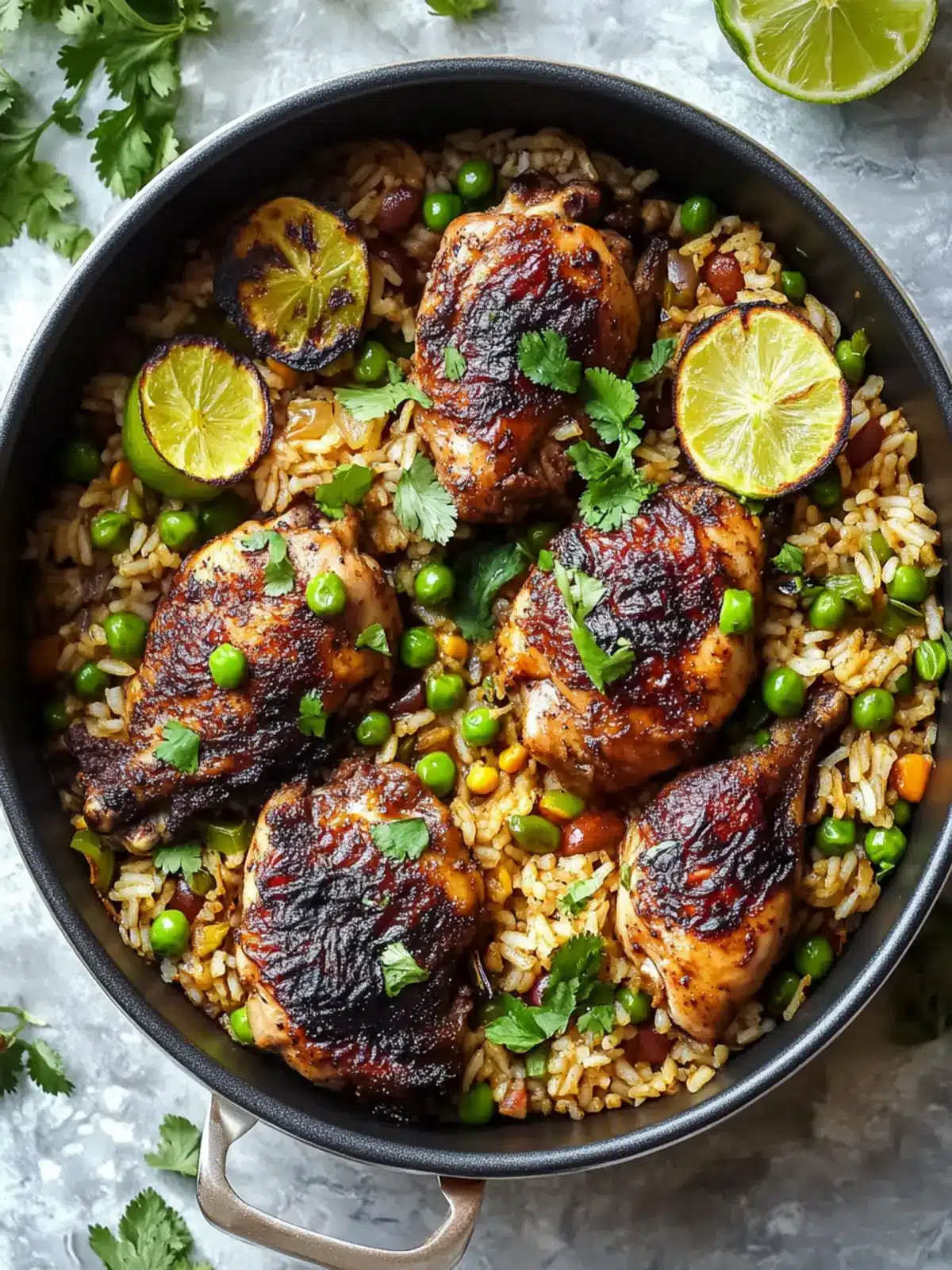 One-Pot Jerk Chicken with Rice & Peas: Flavorful Comfort Awaits 4 One-Pot Jerk Chicken with Rice & Peas