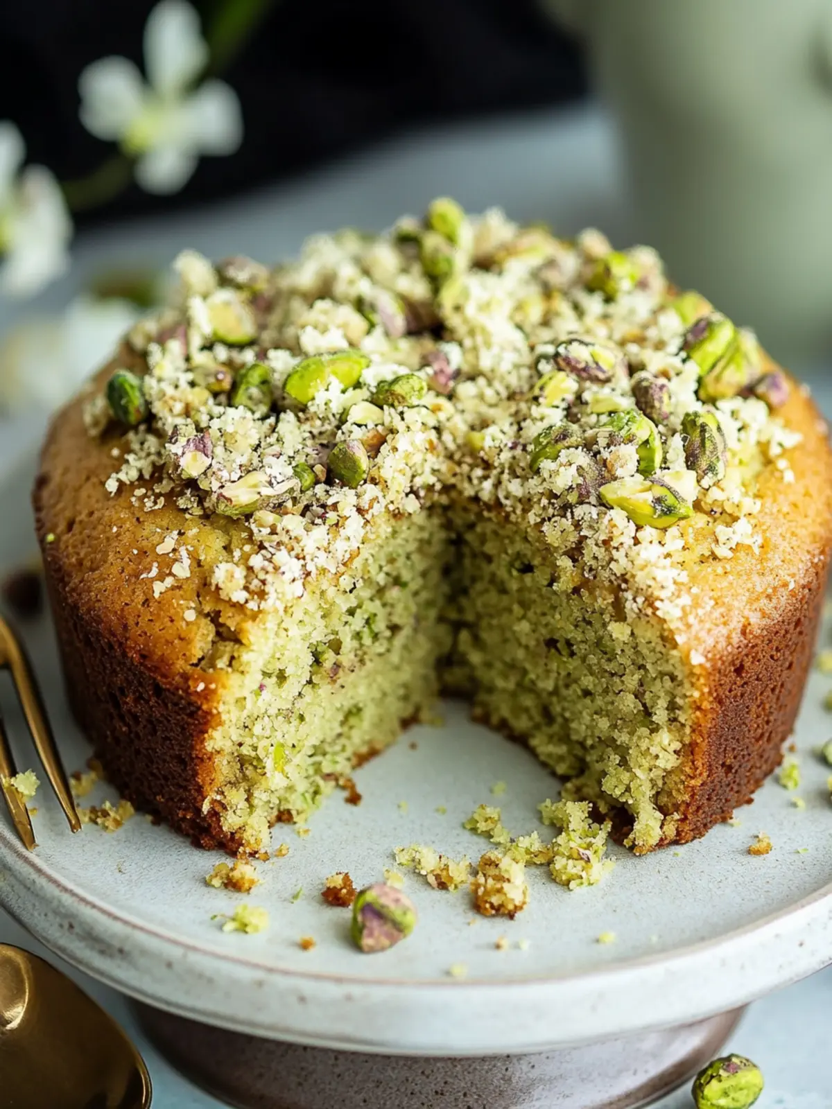 Delicious Vegan Pistachio Coffee Cake to Brighten Your Day 4 Vegan Pistachio Coffee Cake
