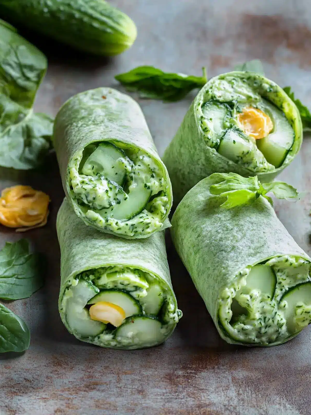 Crisp Cucumber Wraps with Green Goddess Dressing Delight 2 Cucumber Wraps with Green Goddess Dressing