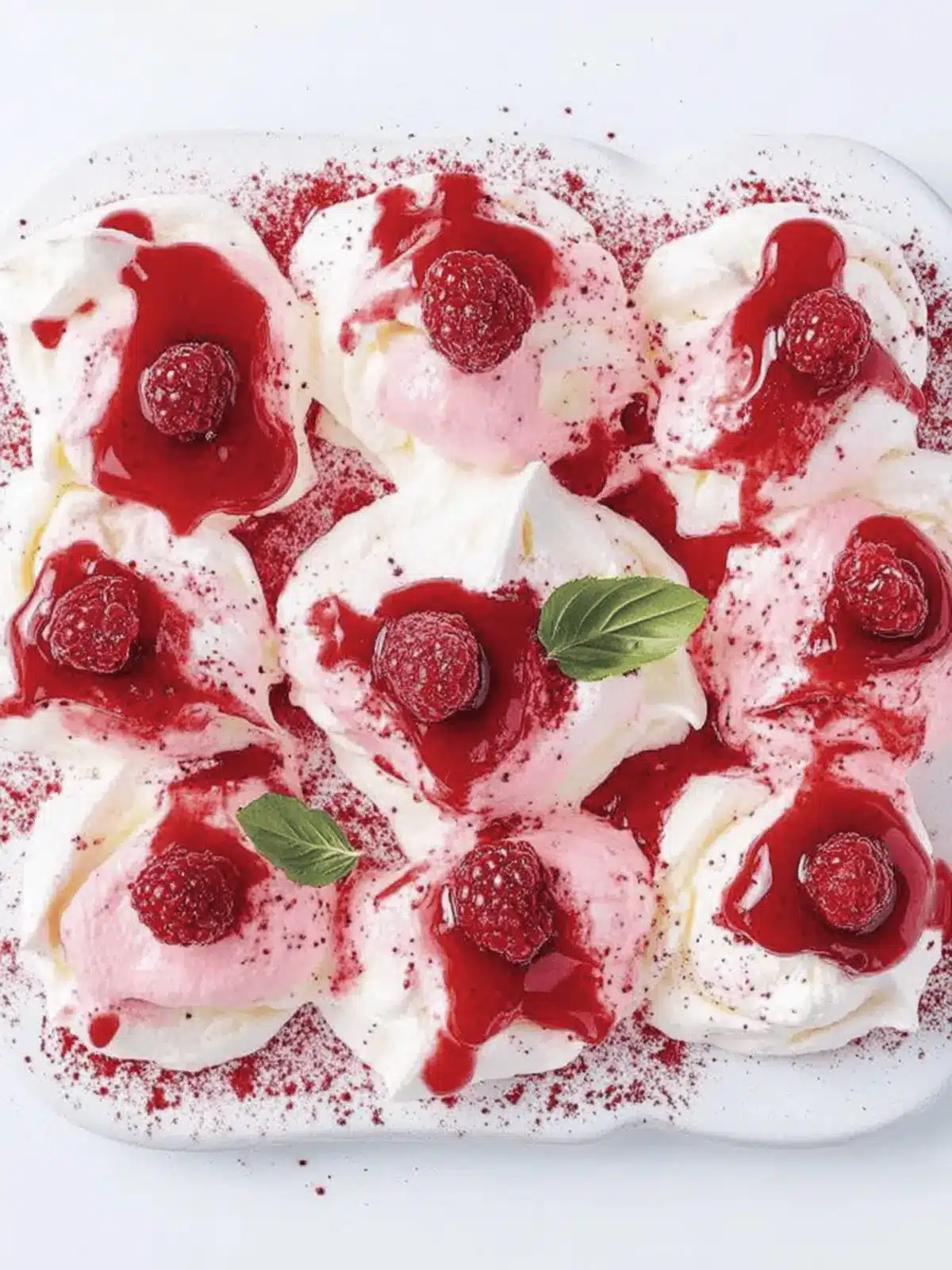 Decadent Baileys Raspberry Pull-Apart Pavlova Bliss 2 Baileys raspberry pull-apart pavlova