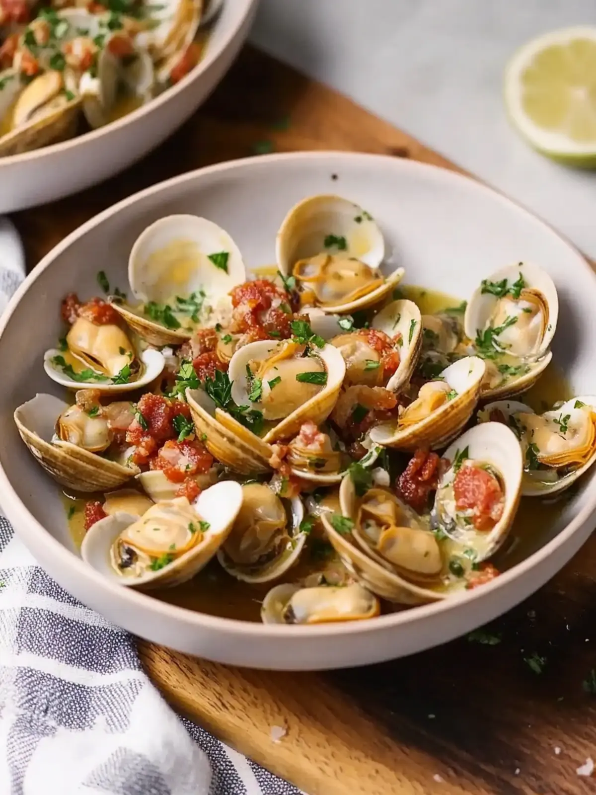 Savory Clams with Chorizo, White Wine and Cream Delight 4 Clams with Chorizo, White Wine and Cream