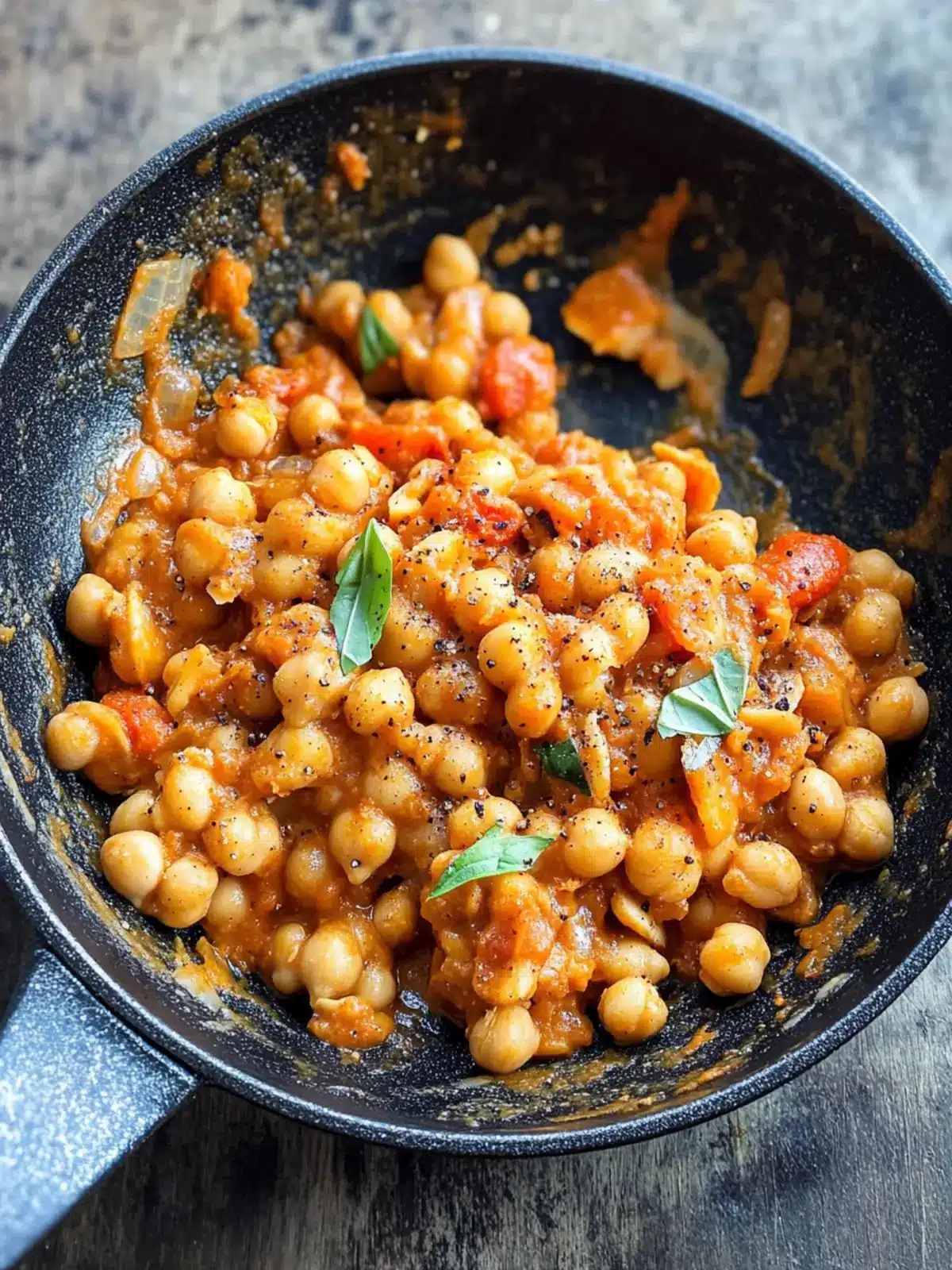 Chickpea alla Vodka with Crunchy Black Pepper Almonds Bliss 3 Chickpea alla Vodka with Black Pepper Almonds