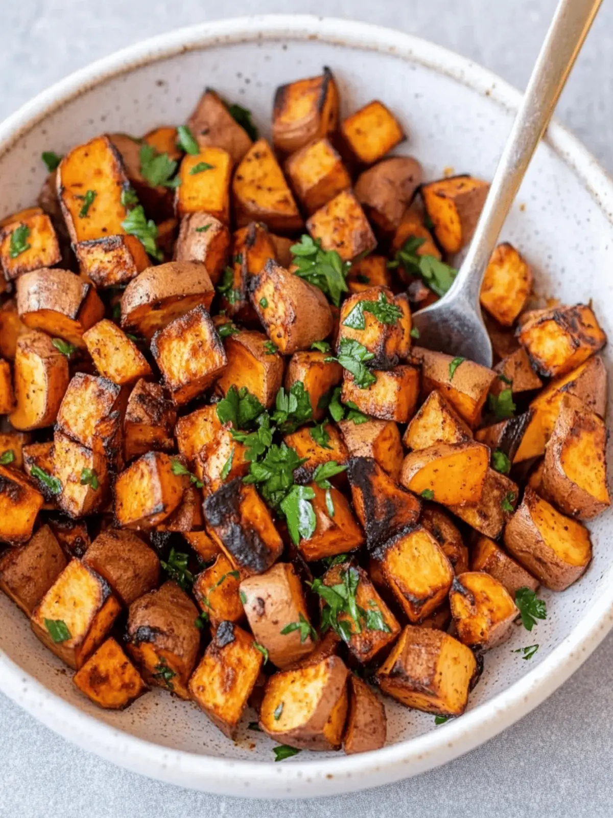 Crispy Air Fryer Sweet Potato Cubes Perfect for Snack Time 4 Air Fryer Sweet Potato Cubes