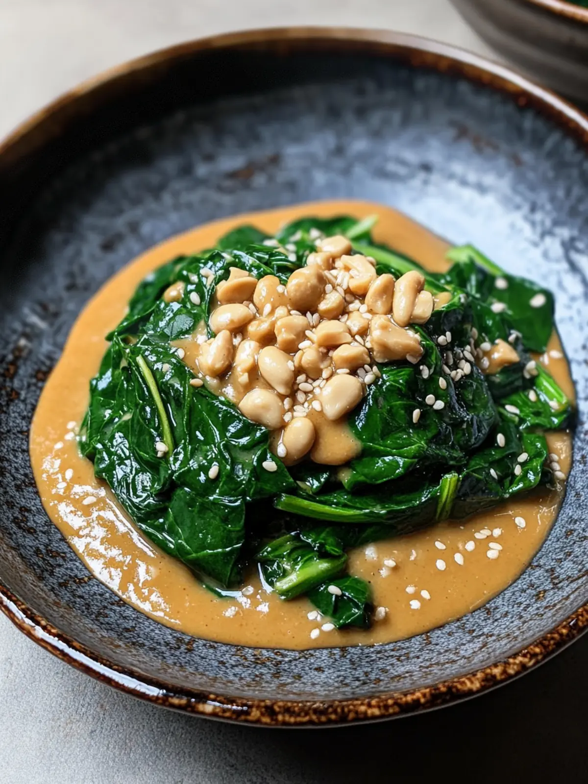 Spinach Gomae: Refreshing Spinach with Sweet Peanut Sauce 3 Spinach Gomae (Spinach with Sweet Peanut Sauce)