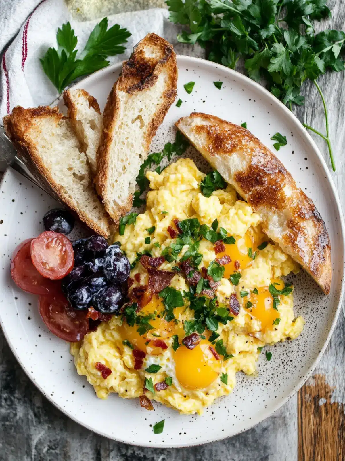 Ultimate Scrambled Egg Breakfast with Crispy Bacon & Potatoes 4 Ultimate Scrambled Egg Breakfast