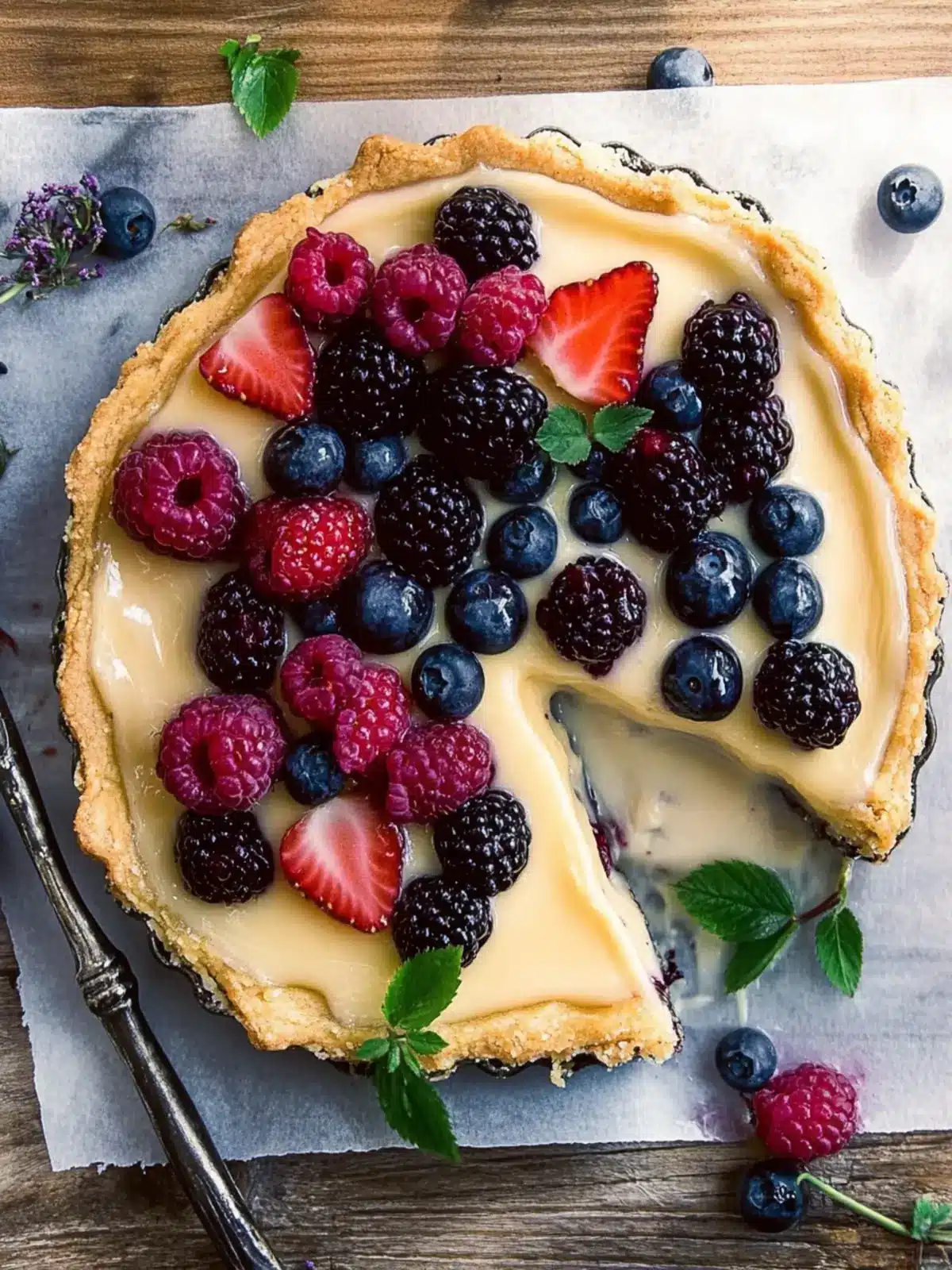 No Bake Mixed Berry Custard Tart That Will Wow Everyone 3 No Bake Mixed Berry Custard Tart