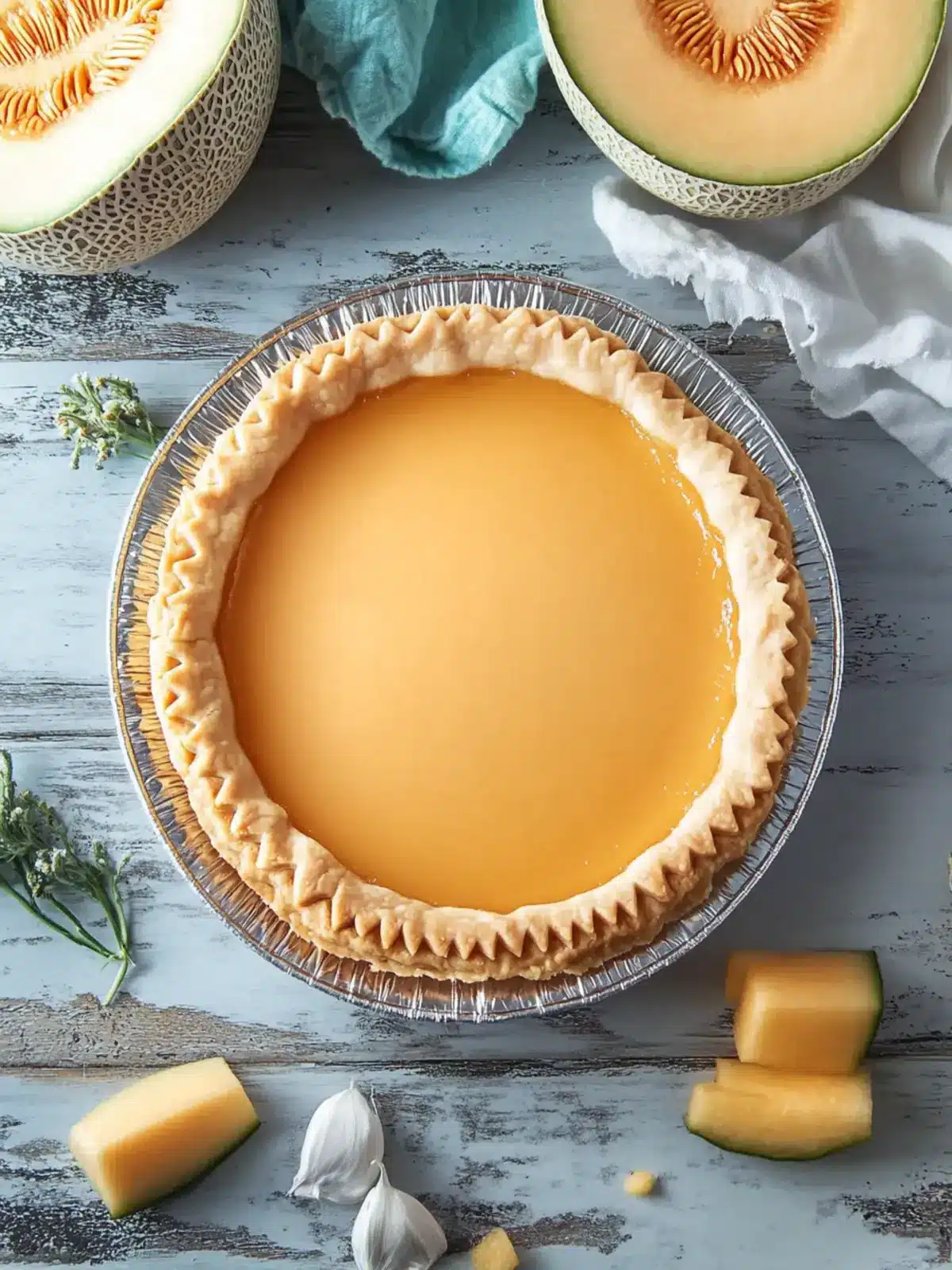 Light Cantaloupe Pie: A Refreshing No-Bake Summer Treat 3 Light Cantaloupe Pie