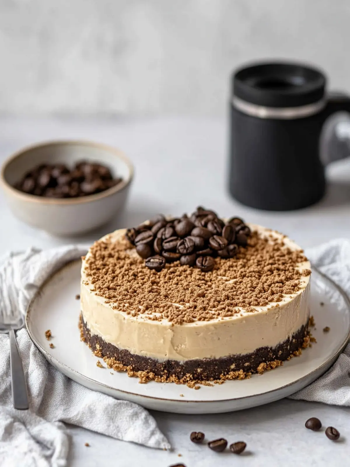 Irresistible Coffee Cheesecake with Decadent Chocolate Ganache 3 Coffee Cheesecake