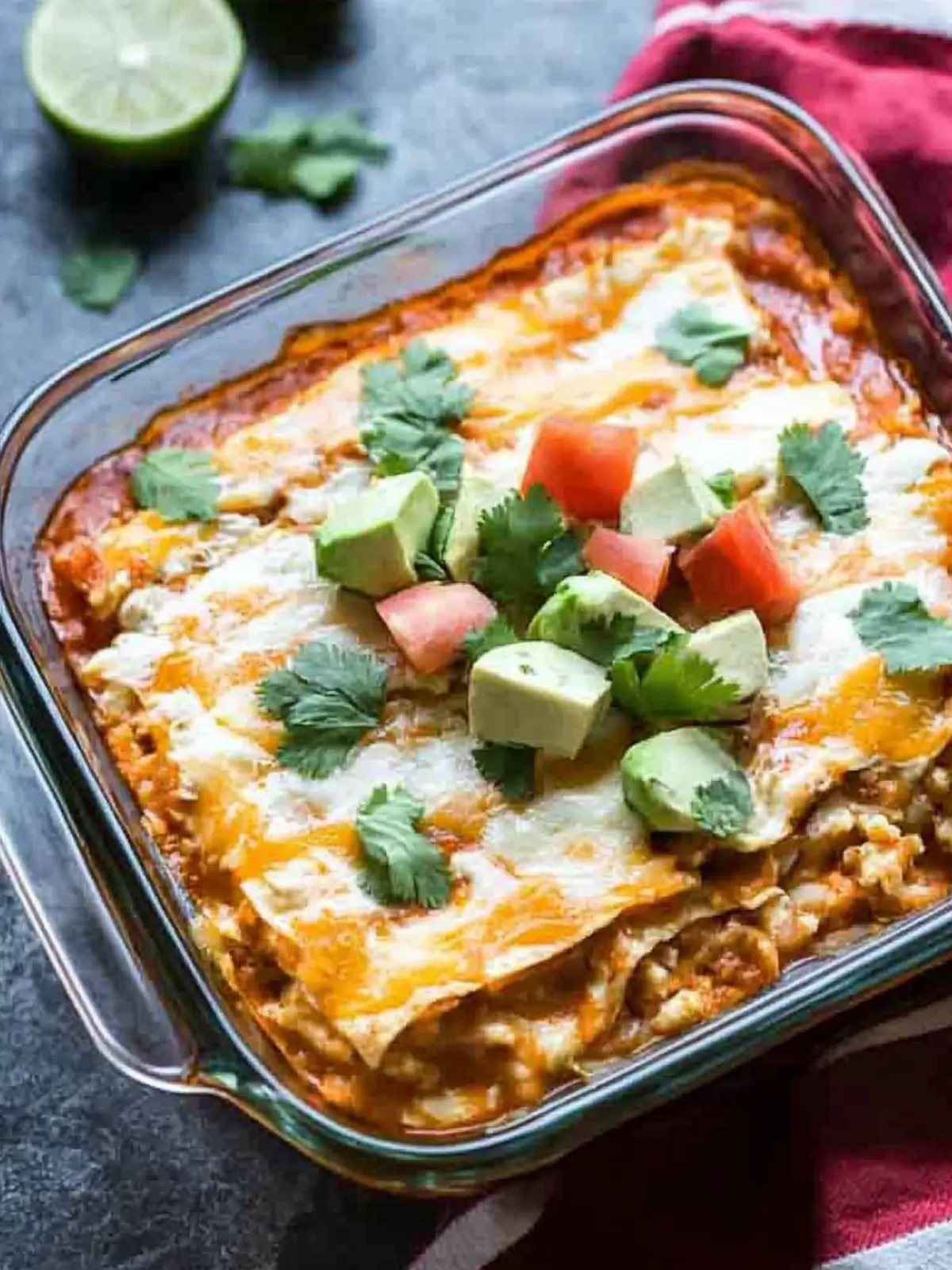 Cauliflower Rice Chicken Enchilada Casserole for Cozy Nights 3 Cauliflower Rice Chicken Enchilada Casserole