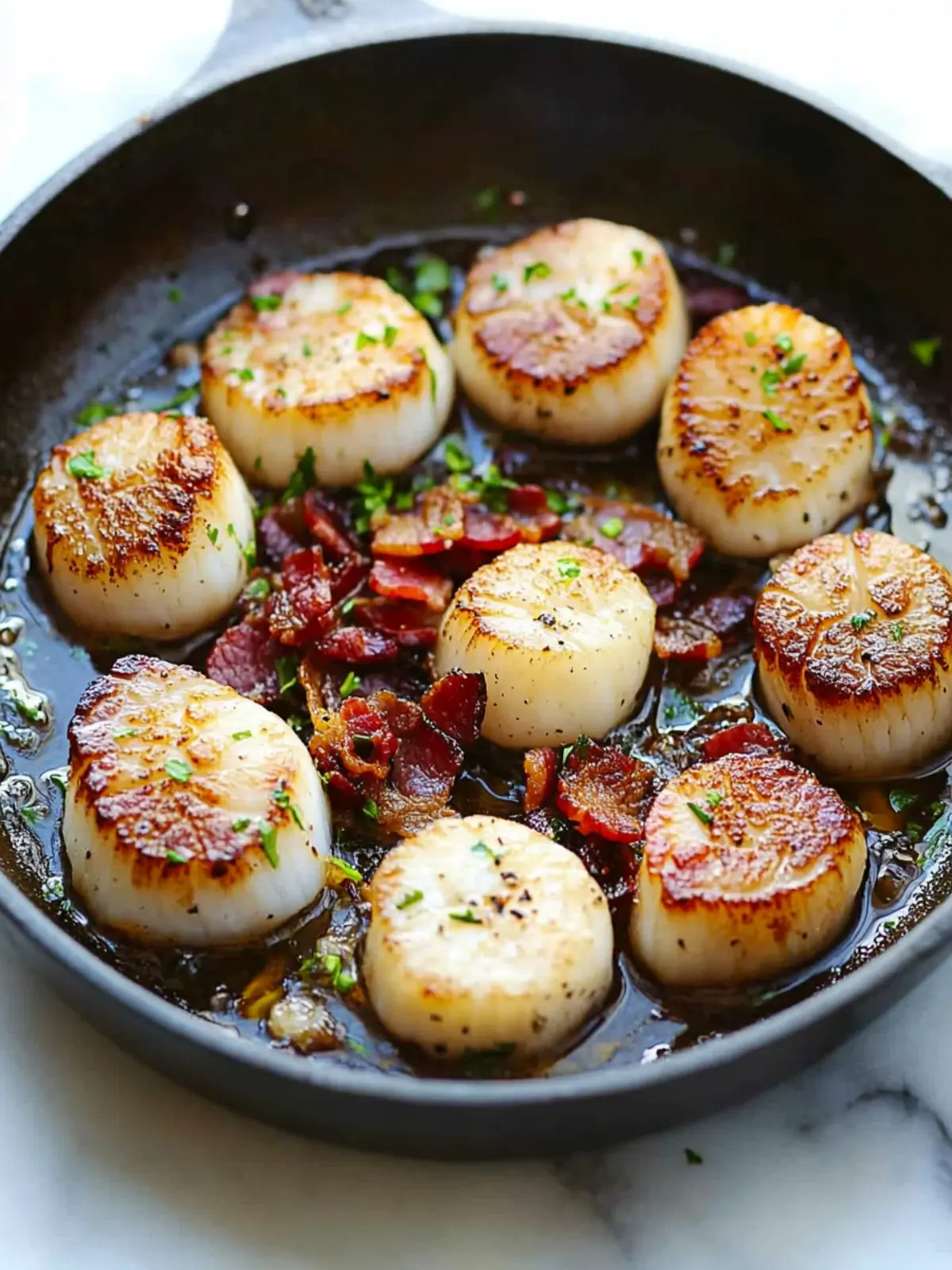 Delicious Seared Scallops with Bacon for a Gourmet Night In 3 Seared Scallops with Bacon