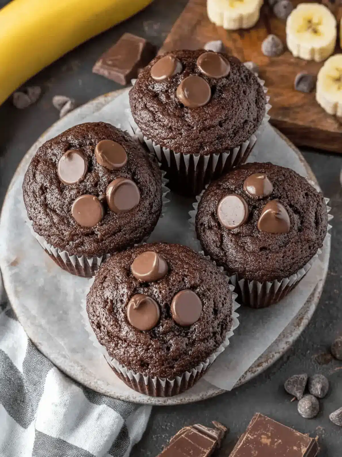 Irresistible Double Chocolate Banana Muffins You ll Love 3 Double Chocolate Banana Muffins