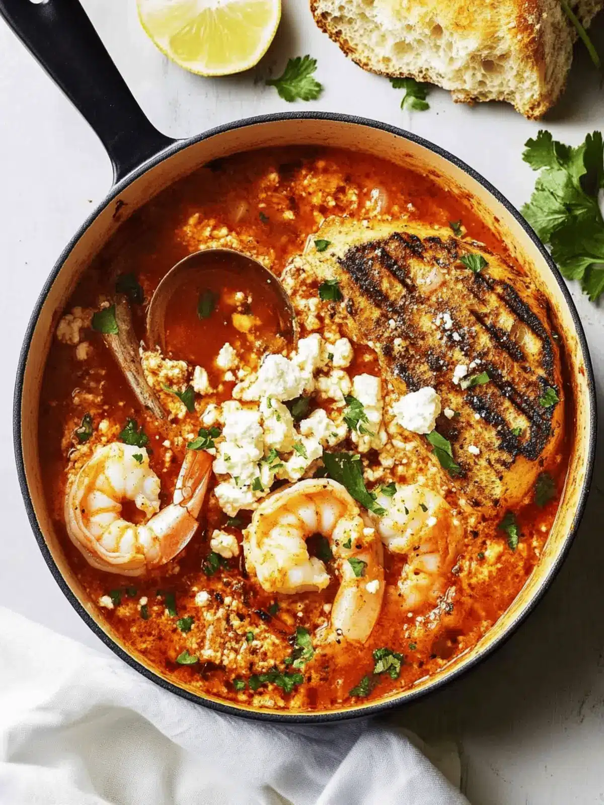 Savory Baked Shrimp with Feta and Grilled Sourdough Bliss 2 Baked Shrimp with Feta and Grilled Sourdough