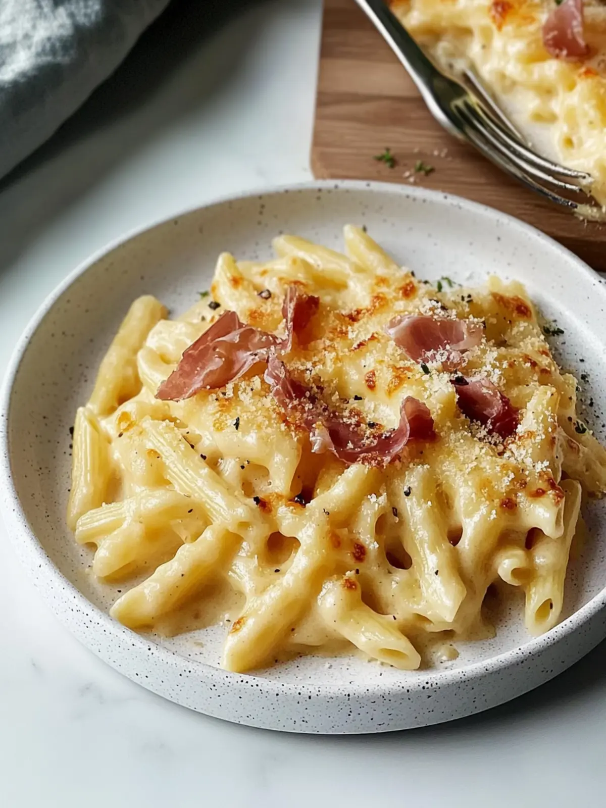Creamy Baked Pasta with Gruyère and Prosciutto Bliss 2 Creamy Baked Pasta with Gruyère and Prosciutto