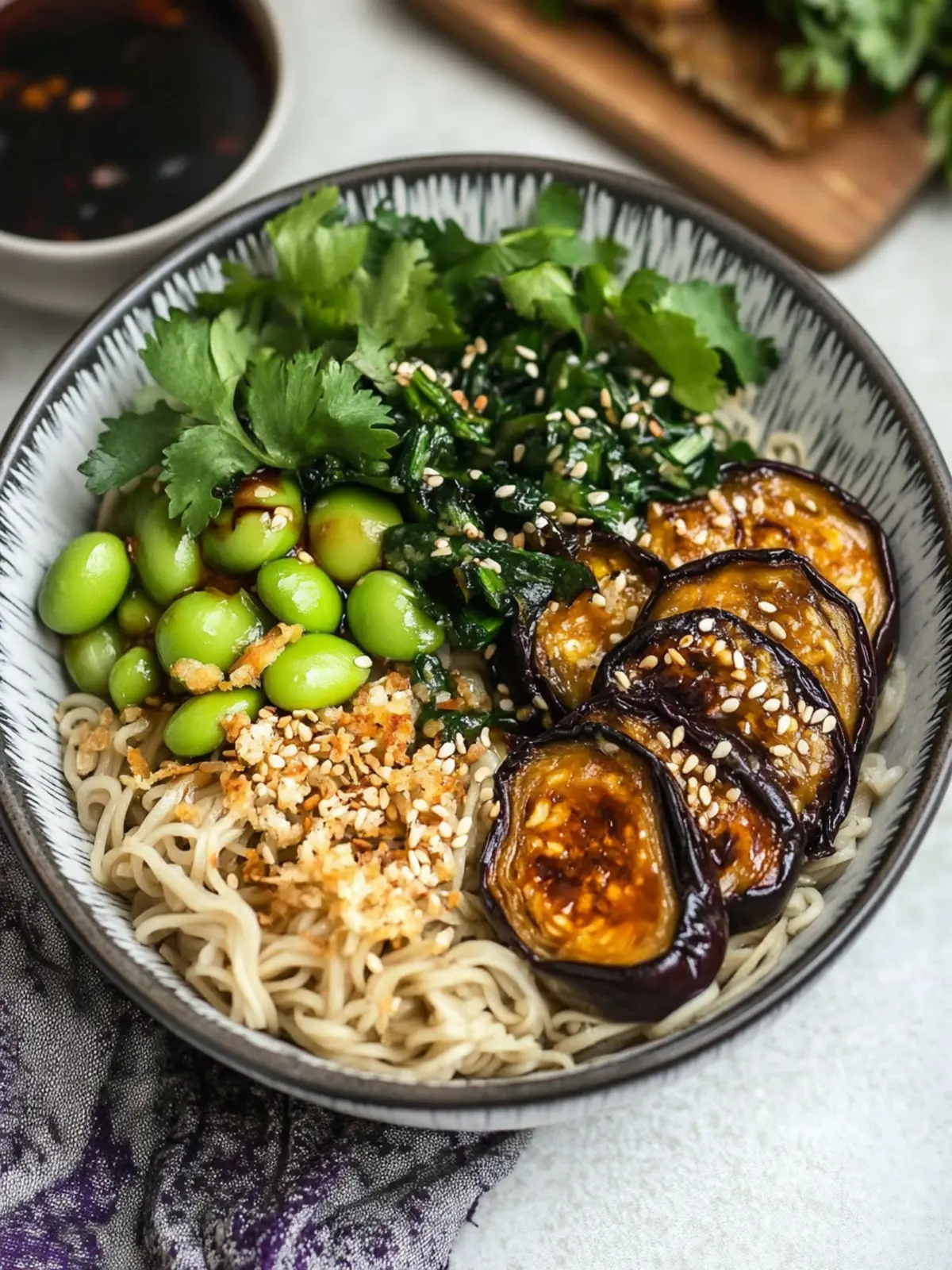 Irresistible Roasted Edamame Noodle Bowls With Miso Aubergine 2 Roasted Edamame Noodle Bowls With Miso Roasted Aubergine