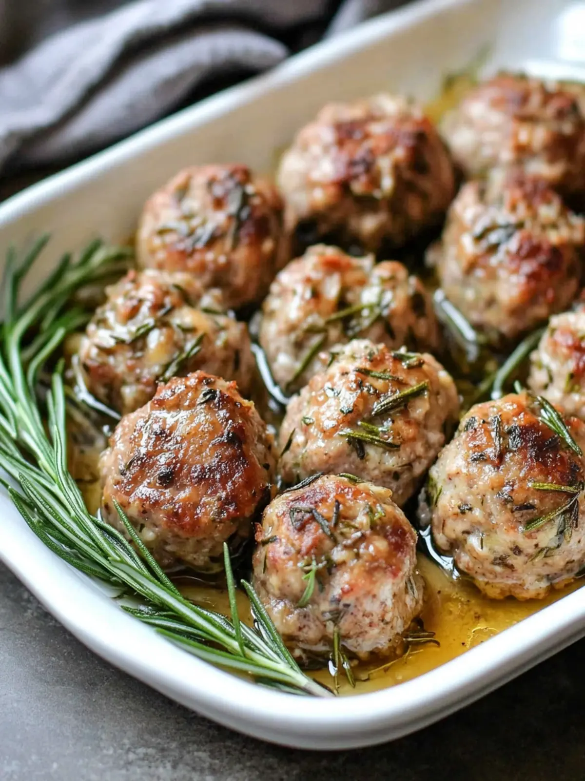 Savory Roasted Garlic Rosemary Baked Meatballs You ll Love 4 Roasted Garlic Rosemary Baked Meatballs