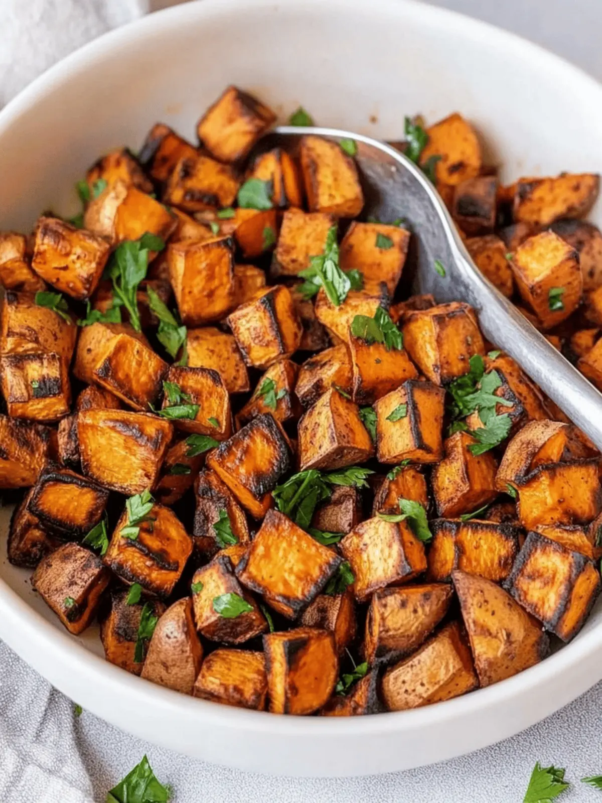 Crispy Air Fryer Sweet Potato Cubes Perfect for Snack Time 3 Air Fryer Sweet Potato Cubes