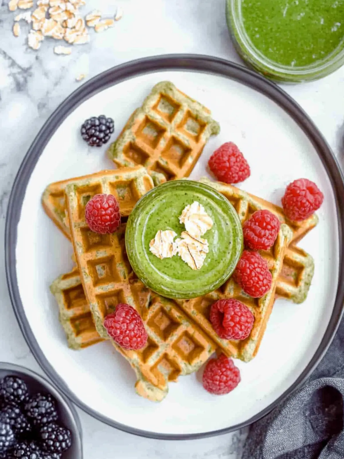 Delicious Oatmeal Green Smoothie Waffles for a Healthy Kick 4 Oatmeal Green Smoothie Waffles
