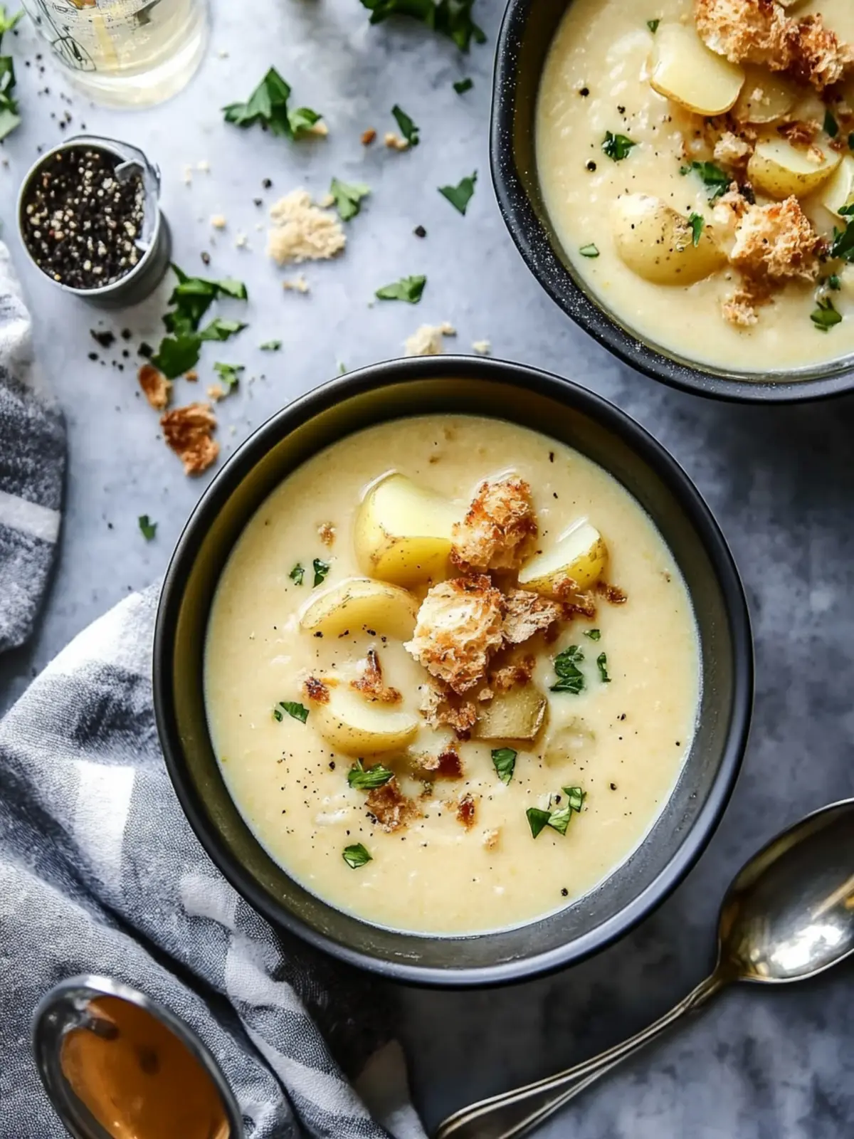 Cozy Up with Irish Ale Potato Cheddar Soup & Crispy Leeks 4 Irish Ale Potato Cheddar Soup with Beer Battered Leeks