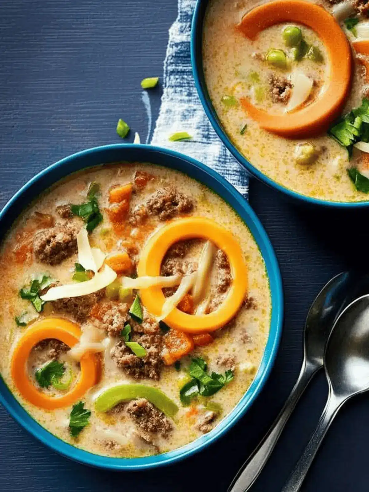 Cheeseburger Soup: Comfort in a Creamy Bowl of Bliss 3 Cheeseburger Soup