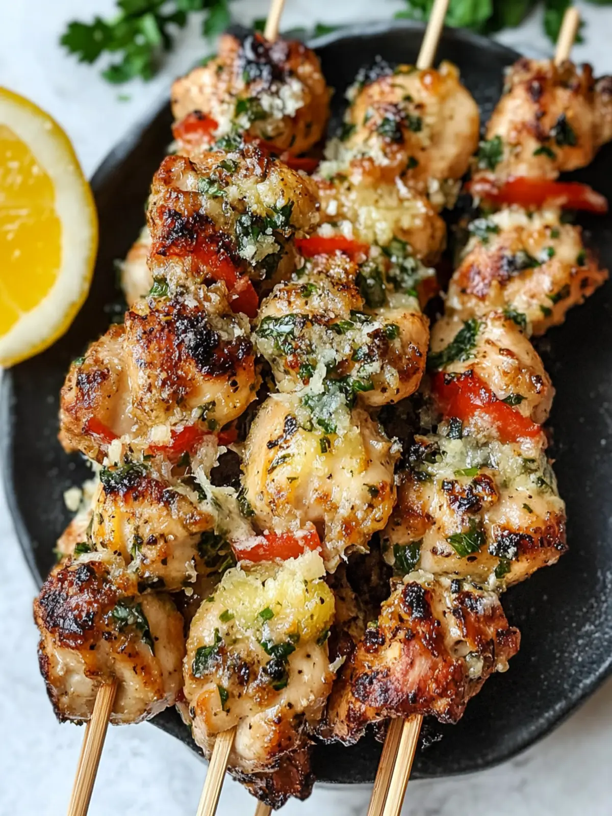 Irresistible Garlic Parmesan Chicken Skewers for Flavor Lovers 2 Garlic Parmesan Chicken Skewers