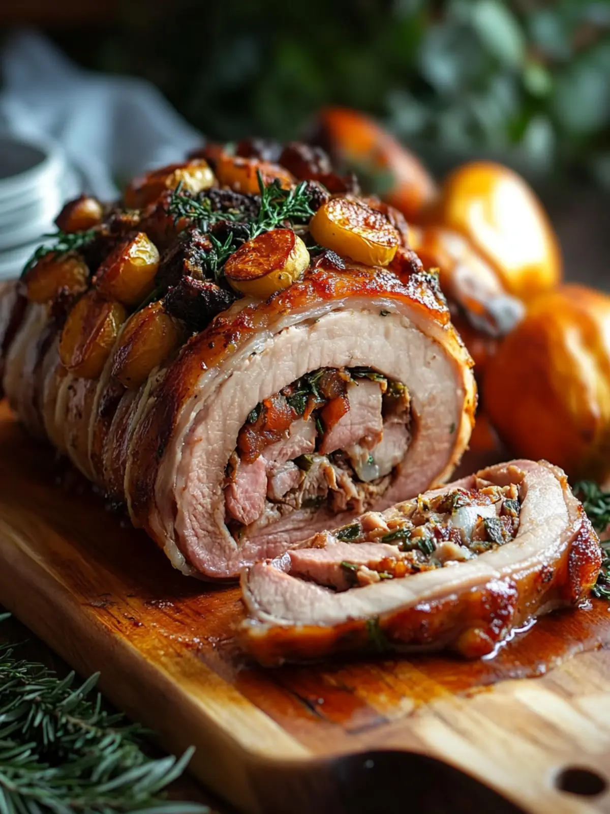 Decadent Stuffed Pork Roast: A Festive Family Favorite 3 Decadent Stuffed Pork Roast
