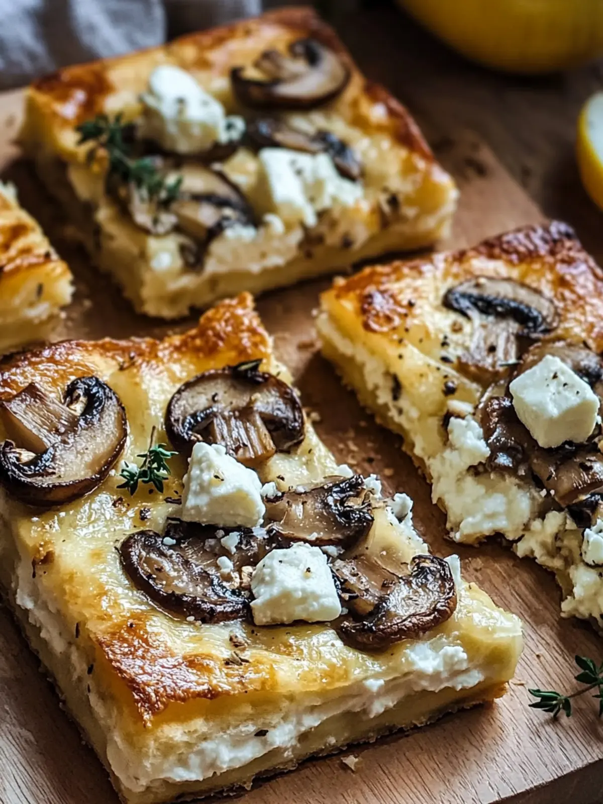 Delicious Feta & Mushroom Brunch Squares to Impress Your Guests 4 Feta & Mushroom Brunch Squares