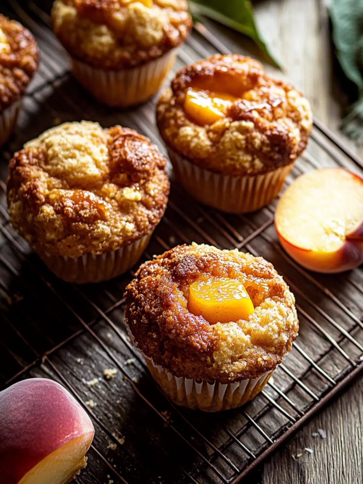 Jumbo Caramel Peach Cobbler Muffins Bursting with Flavor 3 Jumbo Caramel Peach Cobbler Muffins