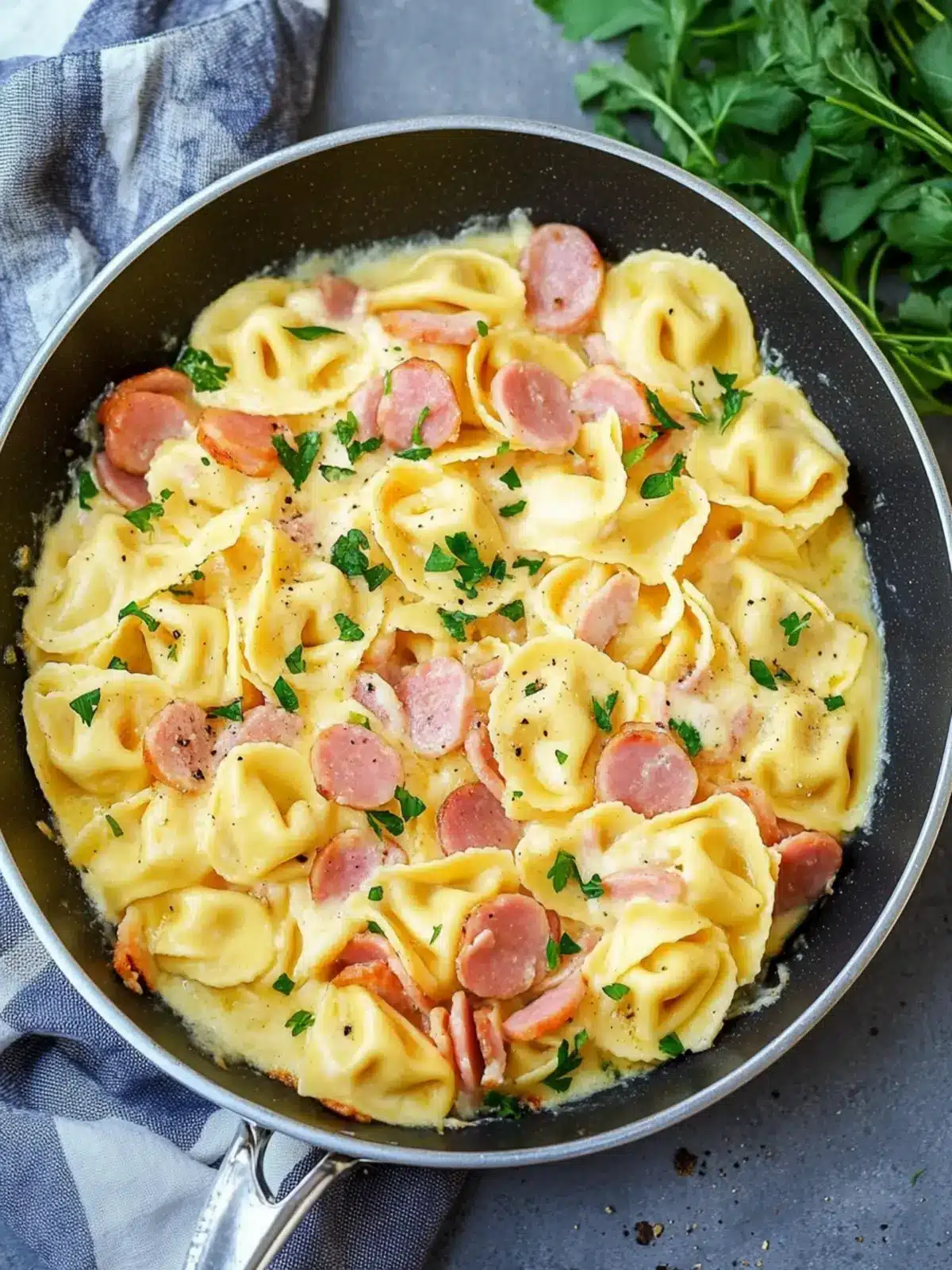 One Pan Ham & Cheese Tortellini: Quick Comfort Food Magic 2 One Pan Ham & Cheese Tortellini
