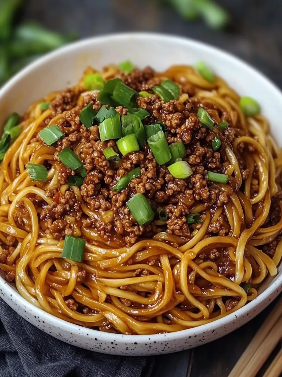 Savory Ground Beef Mongolian Noodles in 25 Minutes! 4 Ground Beef Mongolian Noodles