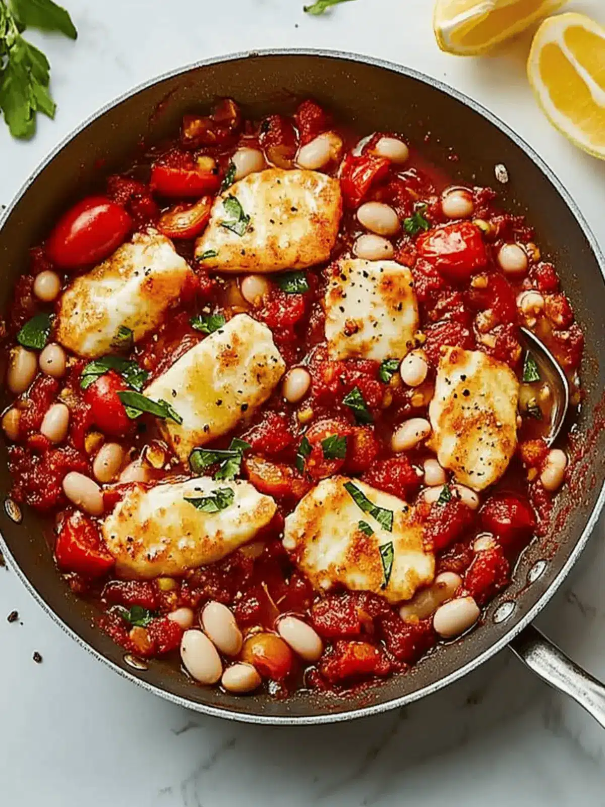 Crispy Halloumi With Tomatoes and White Beans: A Flavor Joy! 2 Crispy Halloumi With Tomatoes and White Beans